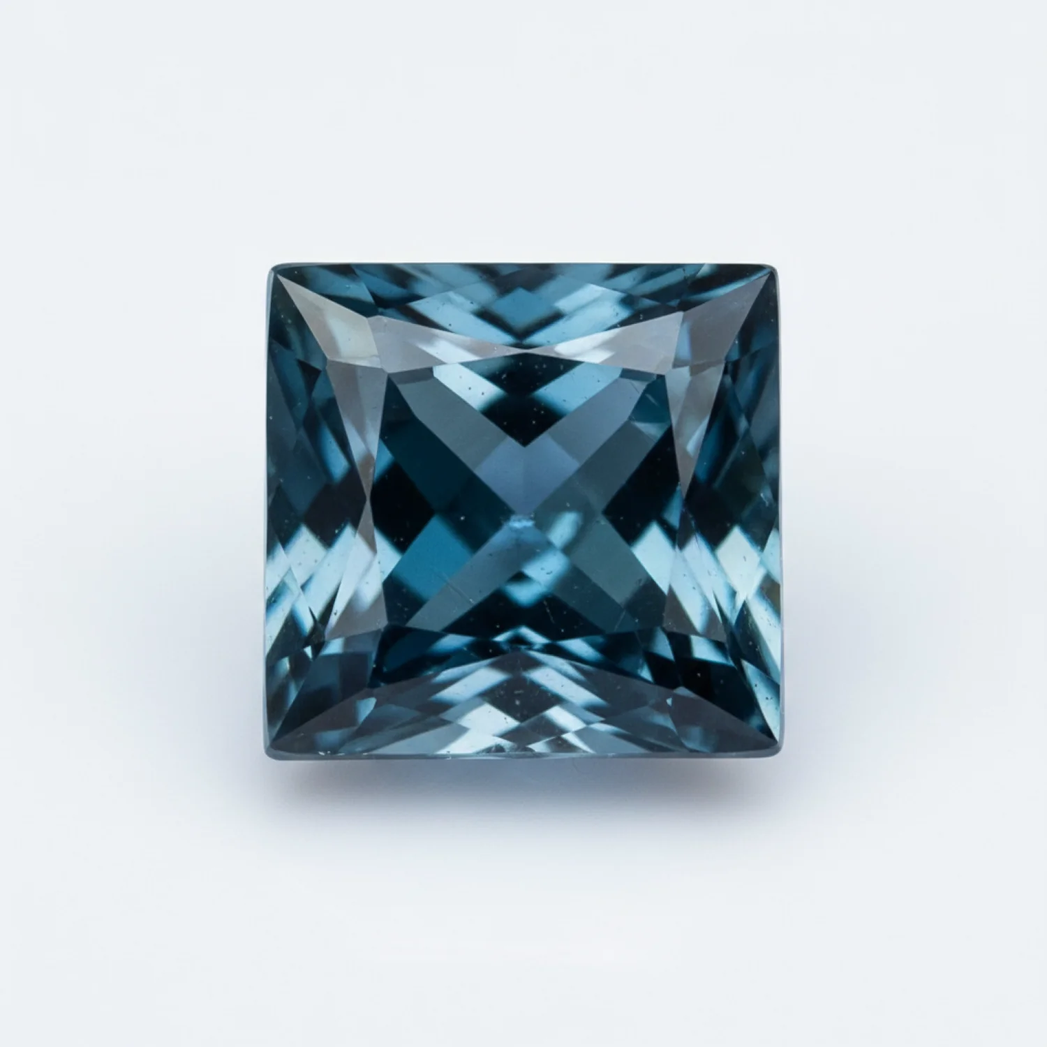 London Blue topaz 1PC Large 11x11 MM Square Faceted Blue Fine Semi Precious Loose Gemstone - Image 2