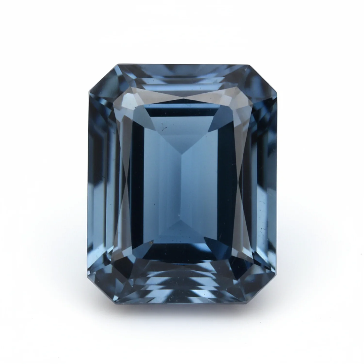 London Blue topaz 1PC Large 8x12 MM Emerald Faceted Blue Fine Semi Precious Gems - Image 2