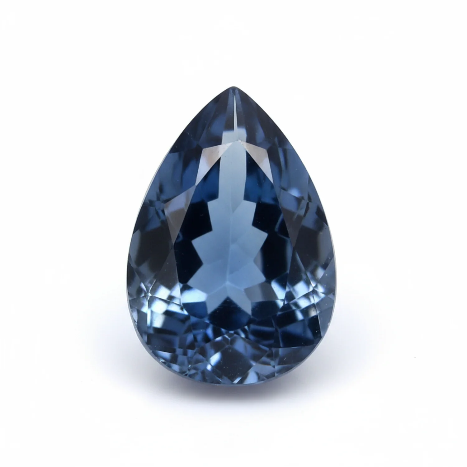 London Blue topaz 1PC Medium 7x10 MM Pear Faceted Blue High-Quality Semi Precious Loose Gemstones