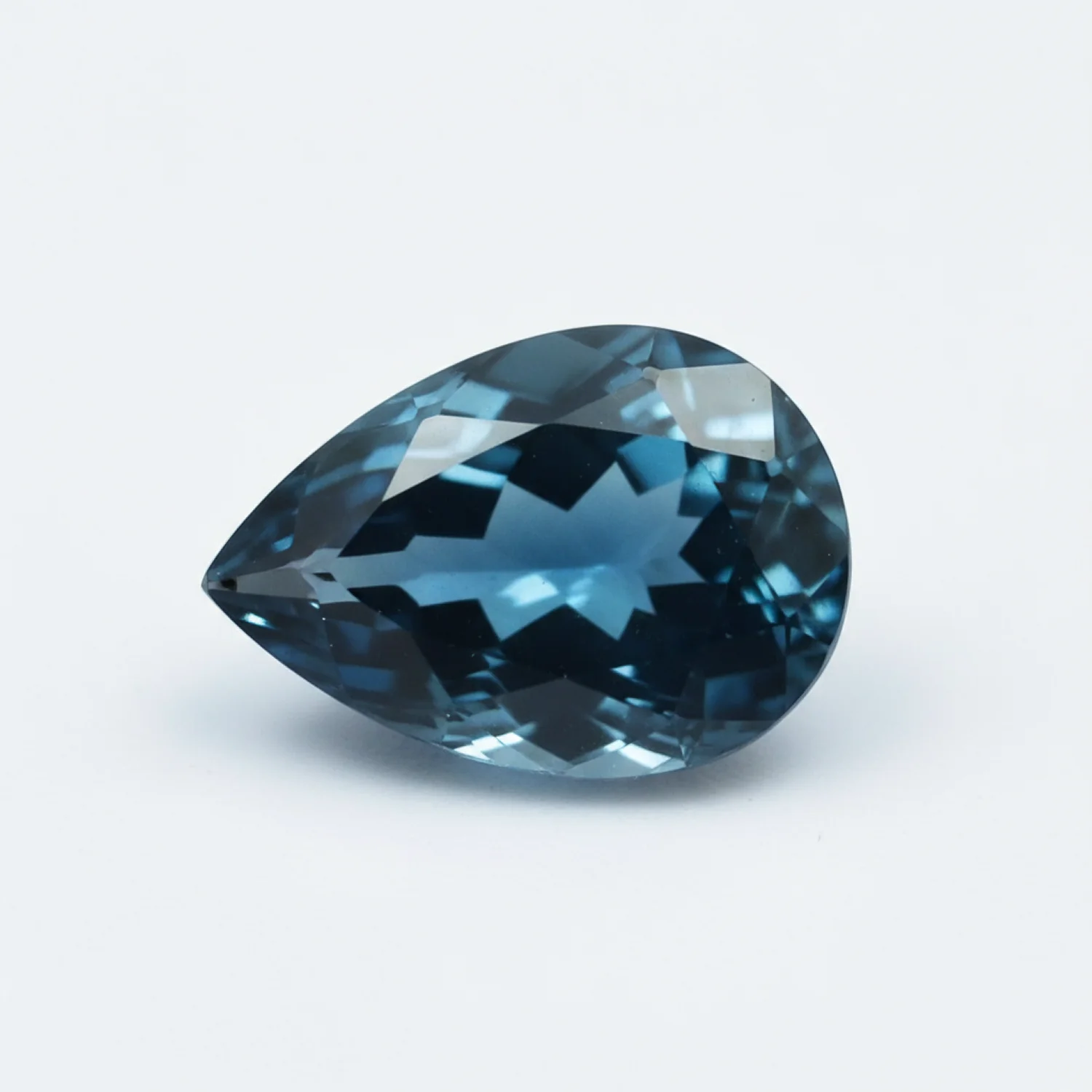London Blue topaz 1PC Medium 7x10 MM Pear Faceted Blue High-Quality Semi Precious Loose Gemstones - Image 2