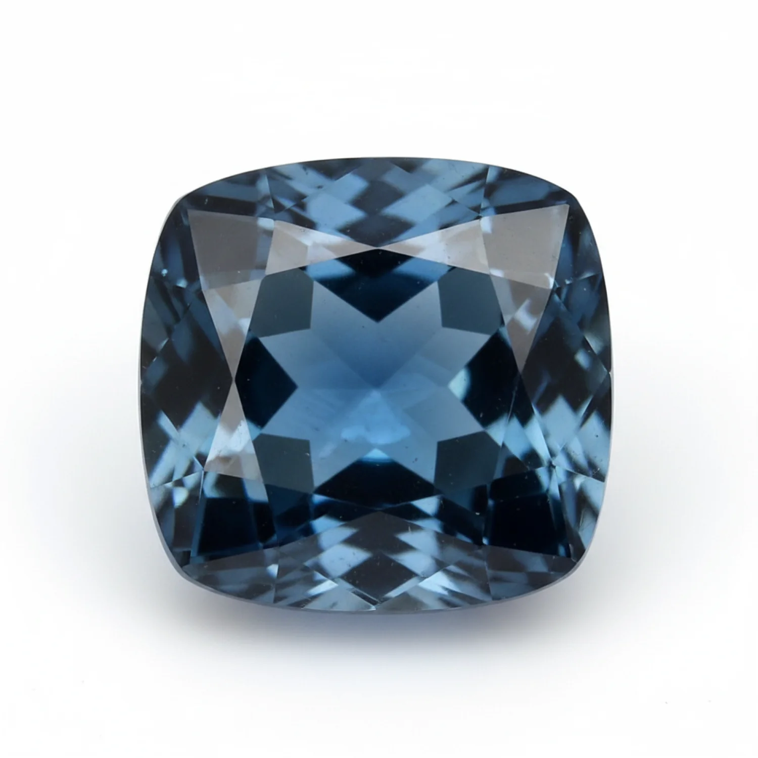 London Blue topaz 1PC Medium 9x9 MM Cushion Faceted Blue Lustrous Semi Precious Gems