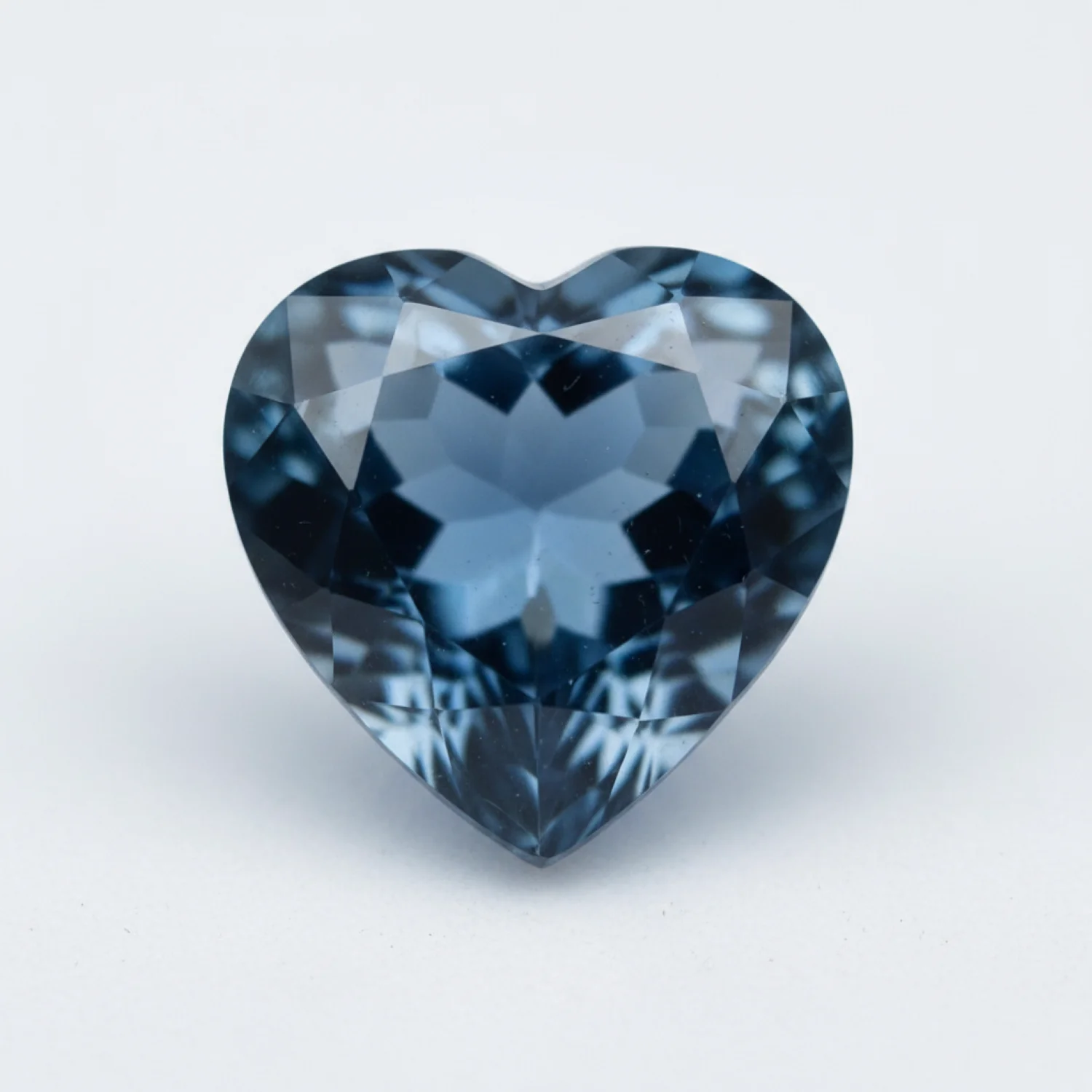 London Blue topaz 1PC Medium 9x9 MM Heart Faceted Blue Lustrous Semi Precious Gems - Image 2