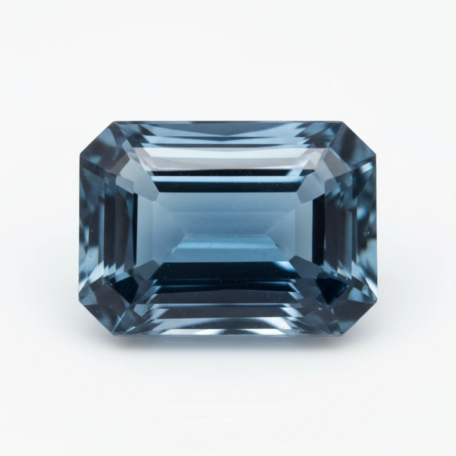 London Blue topaz 1PC Small 6x9 MM Emerald Faceted Blue Polished Semi Precious Loose Gemstones - Image 2