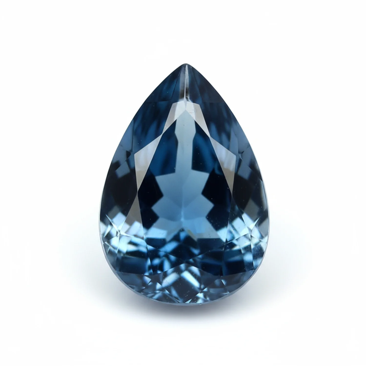 London Blue topaz 1PC Small 7x9 MM Pear Faceted Blue Fine Semi Precious Loose Gemstone
