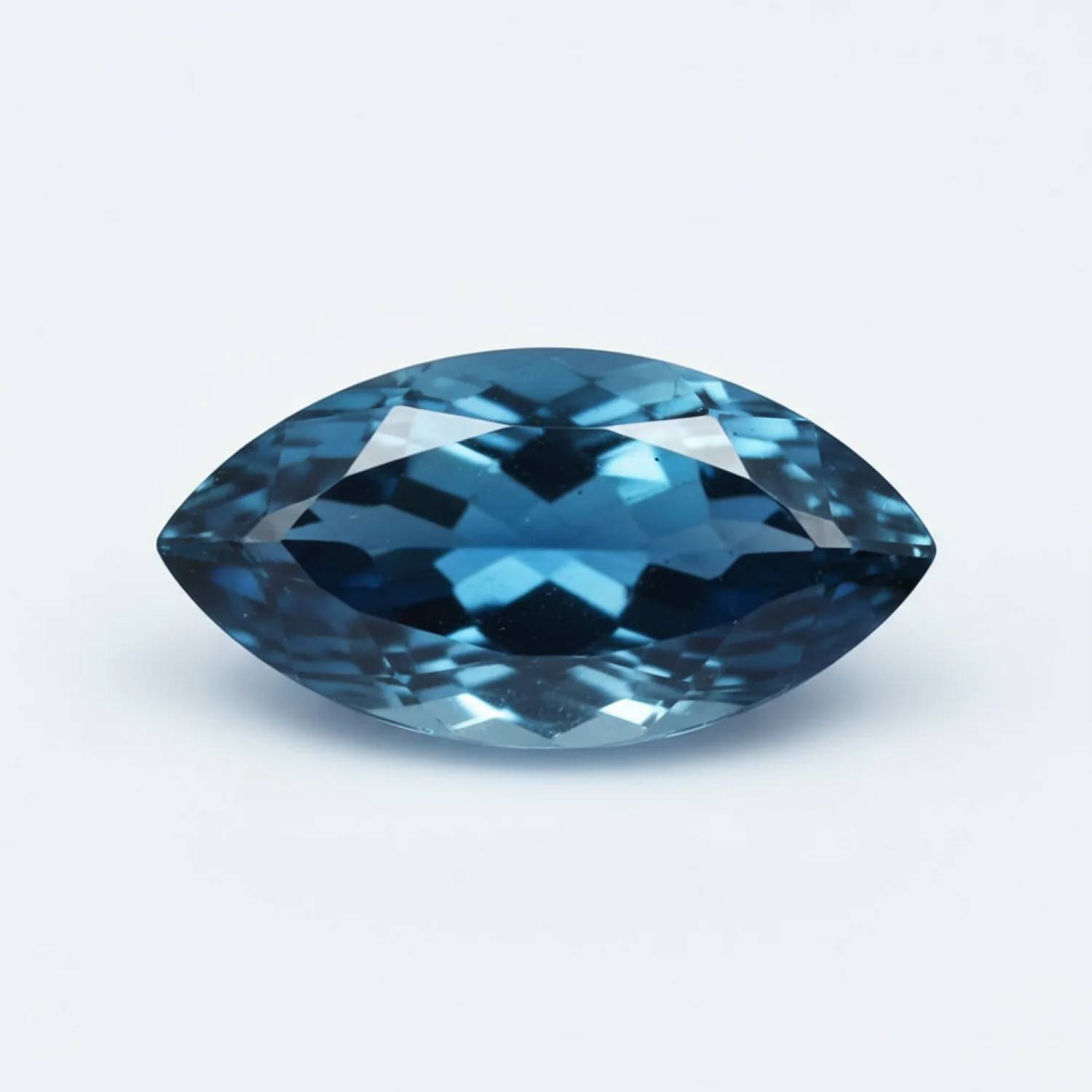 London Blue topaz 1PC Tiny 3x6 MM Marquise Faceted Blue Polished Semi Precious Loose Gems - Image 2