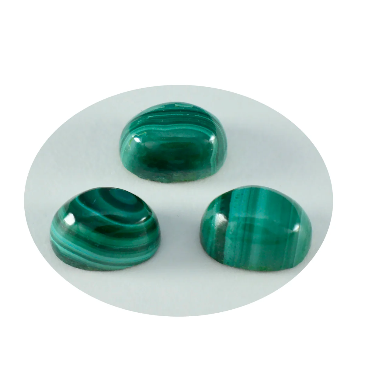Malachite 10PC Tiny 3x5 MM Oval Cabochon Green Polished semi Precious Loose Gems - Image 2