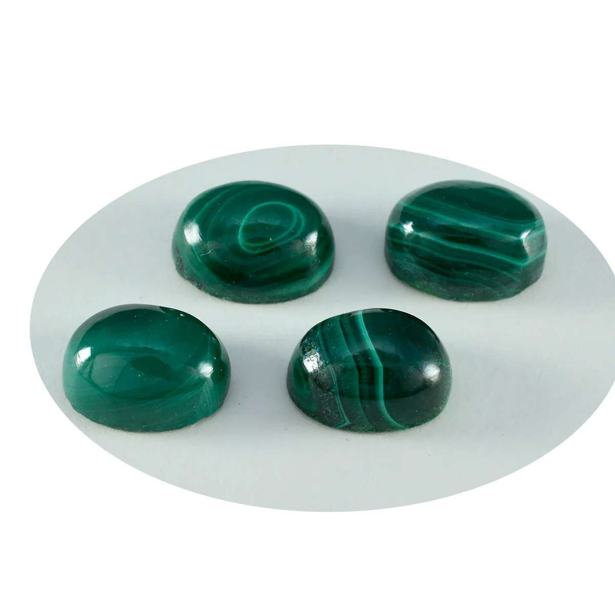 Malachite 10PC Tiny 4x6 MM Oval Cabochon Green Splendid semi Precious Loose Gemstone - Image 2