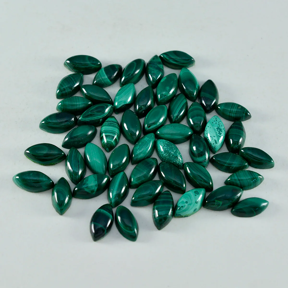 Malachite 10PC Tiny 4x8 MM Marquise Cabochon Green Superior semi Precious Loose Gemstone - Image 3
