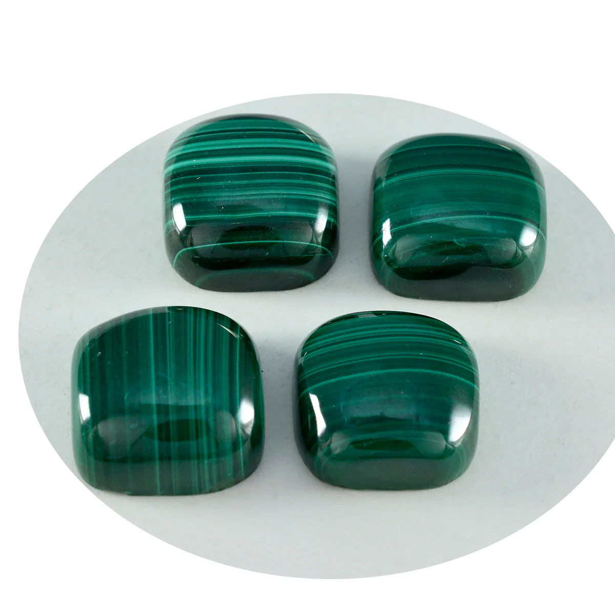 Malachite 1PC Large 11x11 MM Cushion Cabochon Green High-Quality semi Precious Loose Gems - Image 3