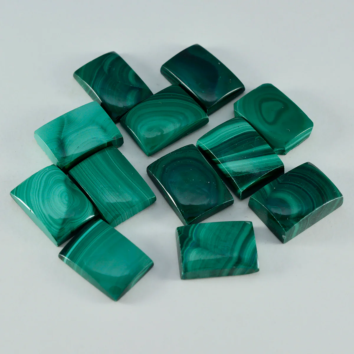 Malachite 1PC Large 9x11 MM Emerald Cabochon Green Lustrous semi Precious Gems - Image 2