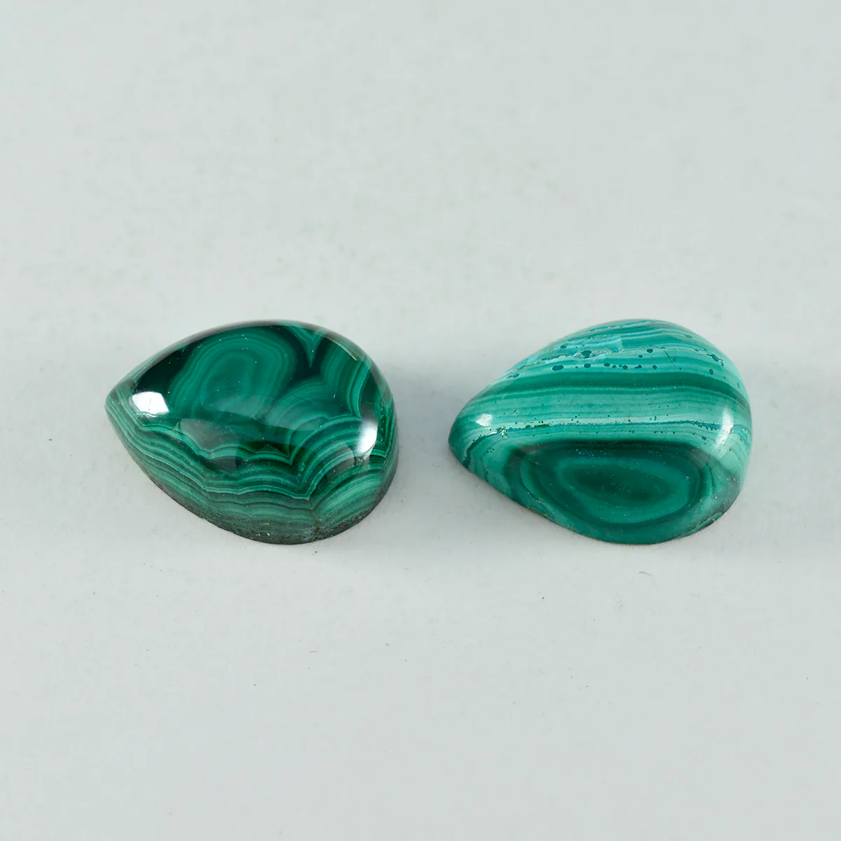 Malachite 1PC Large 9x11 MM Pear Cabochon Green Sparkling semi Precious Loose Gemstone