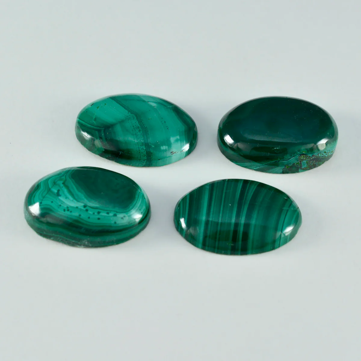 Malachite 1PC Small 6x8 MM Oval Cabochon Green Lustrous semi Precious Semi Precious Gemstone - Image 3