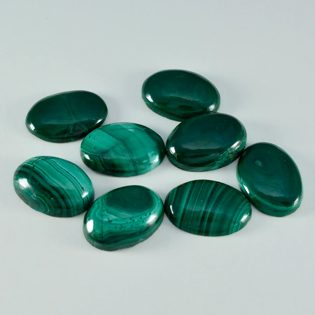 Malachite 1PC Small 6x8 MM Oval Cabochon Green Lustrous semi Precious Semi Precious Gemstone - Image 4