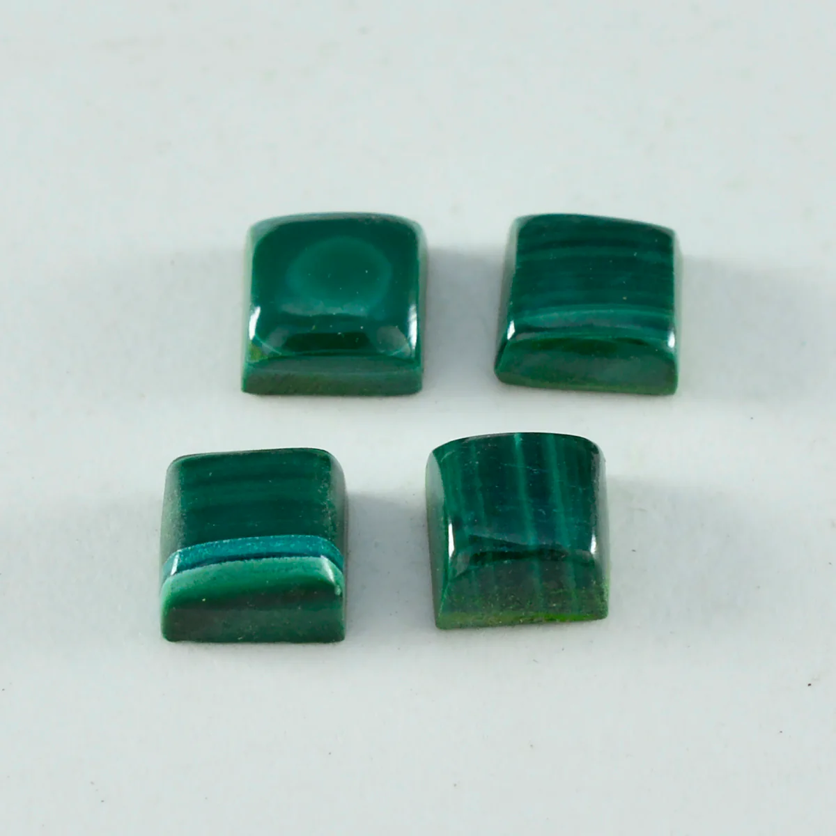 Malachite 1PC Small 7x7 MM Square Cabochon Green Natural semi Precious Loose Gemstone - Image 3