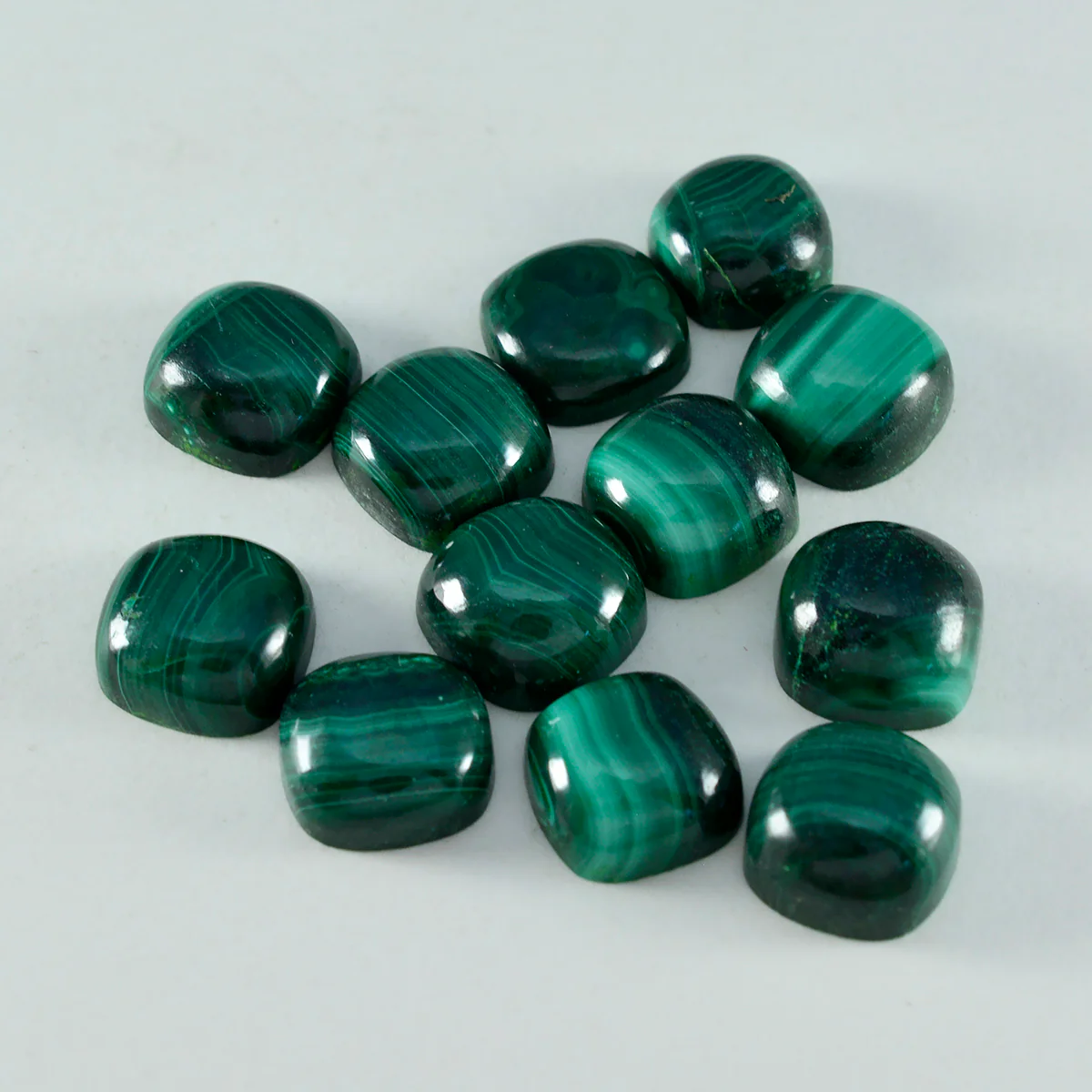 Malachite 1PC Tiny 6x6 MM Cushion Cabochon Green Splendid semi Precious Loose Gemstone - Image 3