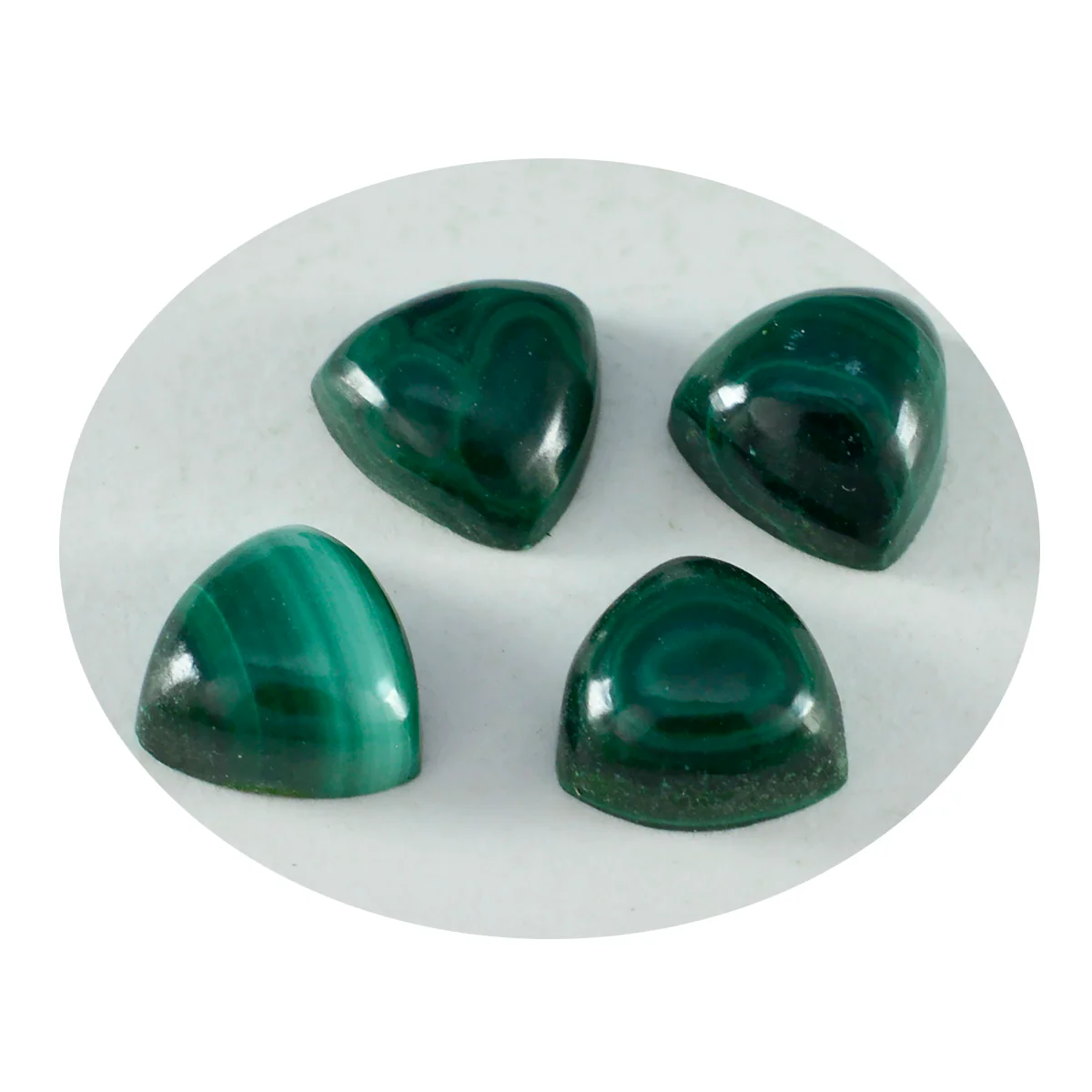Malachite 1PC Tiny 6x6 MM Triangle Cabochon Green Splendid semi Precious Semi Precious Gemstone - Image 2