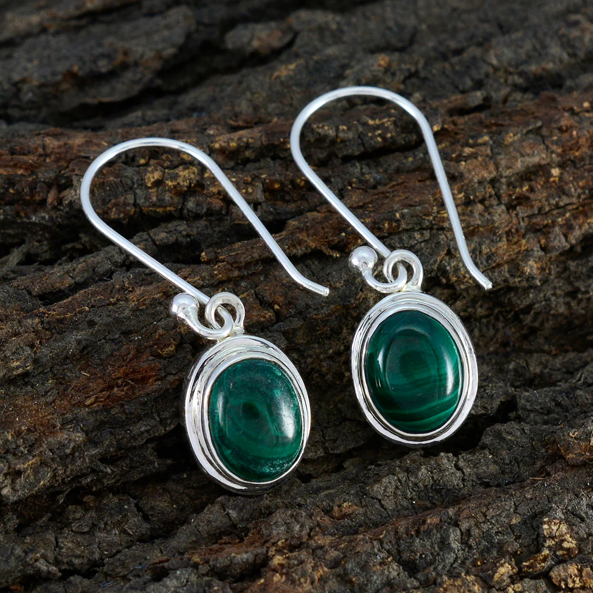 Malachite American Julia multiple Dangle Green Sterling Silver Earring - Image 3
