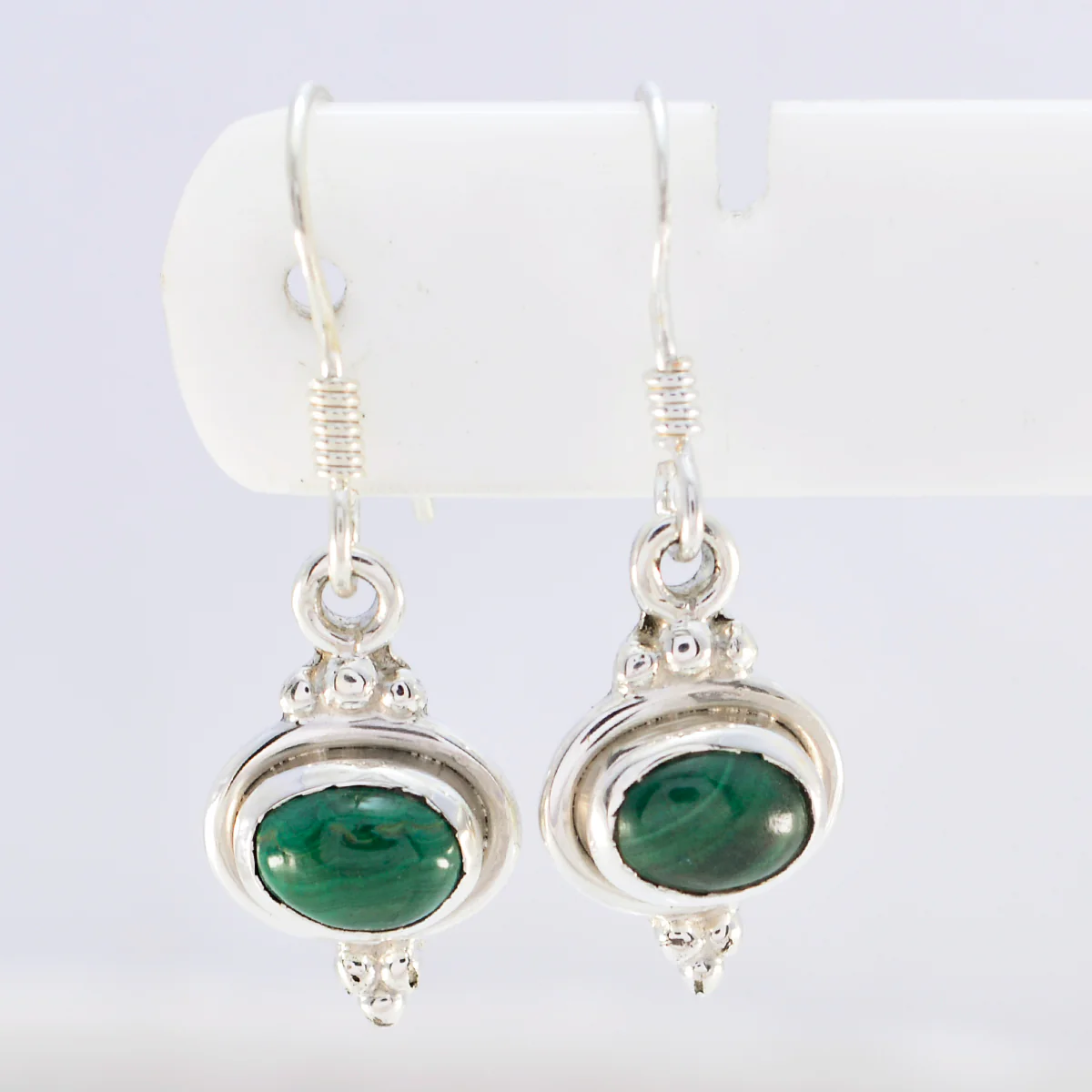 Malachite Italian Laura multiple Dangle Green 925 Silver Earring - Image 2