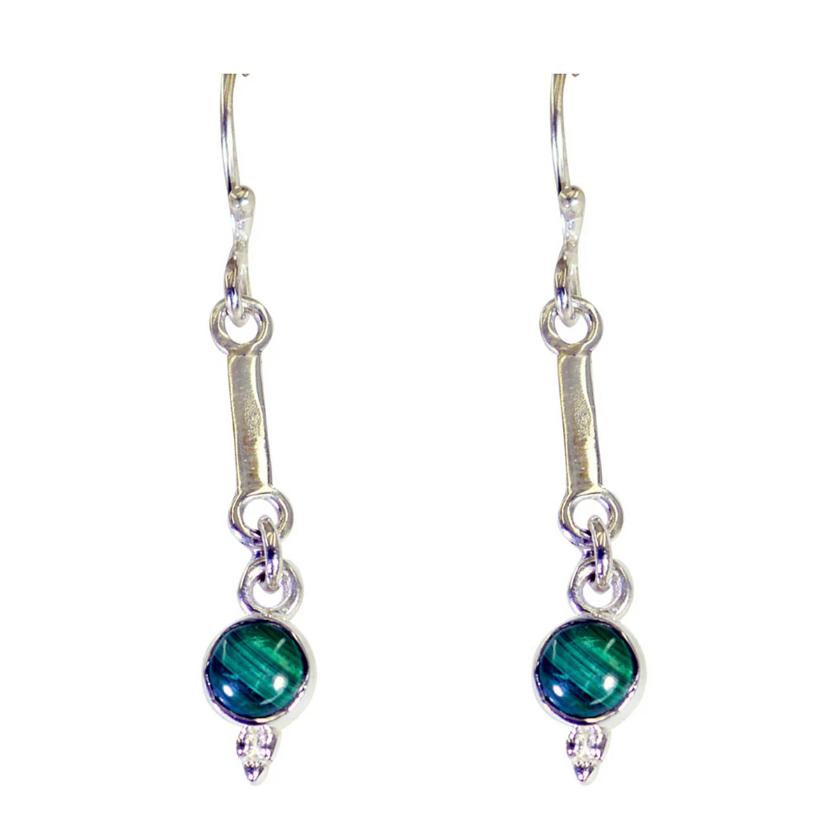 Malachite Mexican Riley multiple Dangle Green Sterling Silver Earring