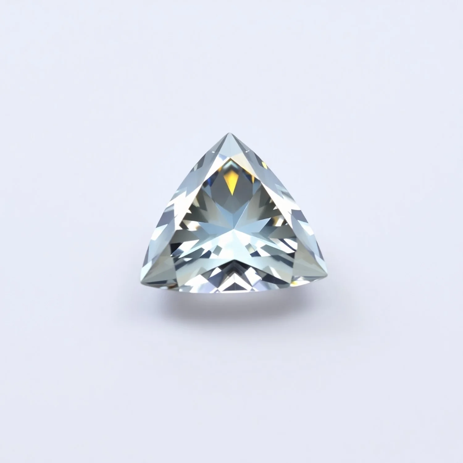 Moissanite 10PC Tiny 3x3 MM Triangle Faceted White Fiery Man Made Loose Gemstone