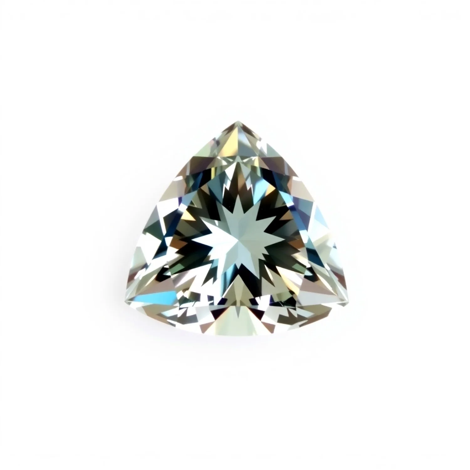Moissanite 10PC Tiny 4x4 MM Triangle Faceted White Brilliant Man Made Loose Gemstones - Image 2