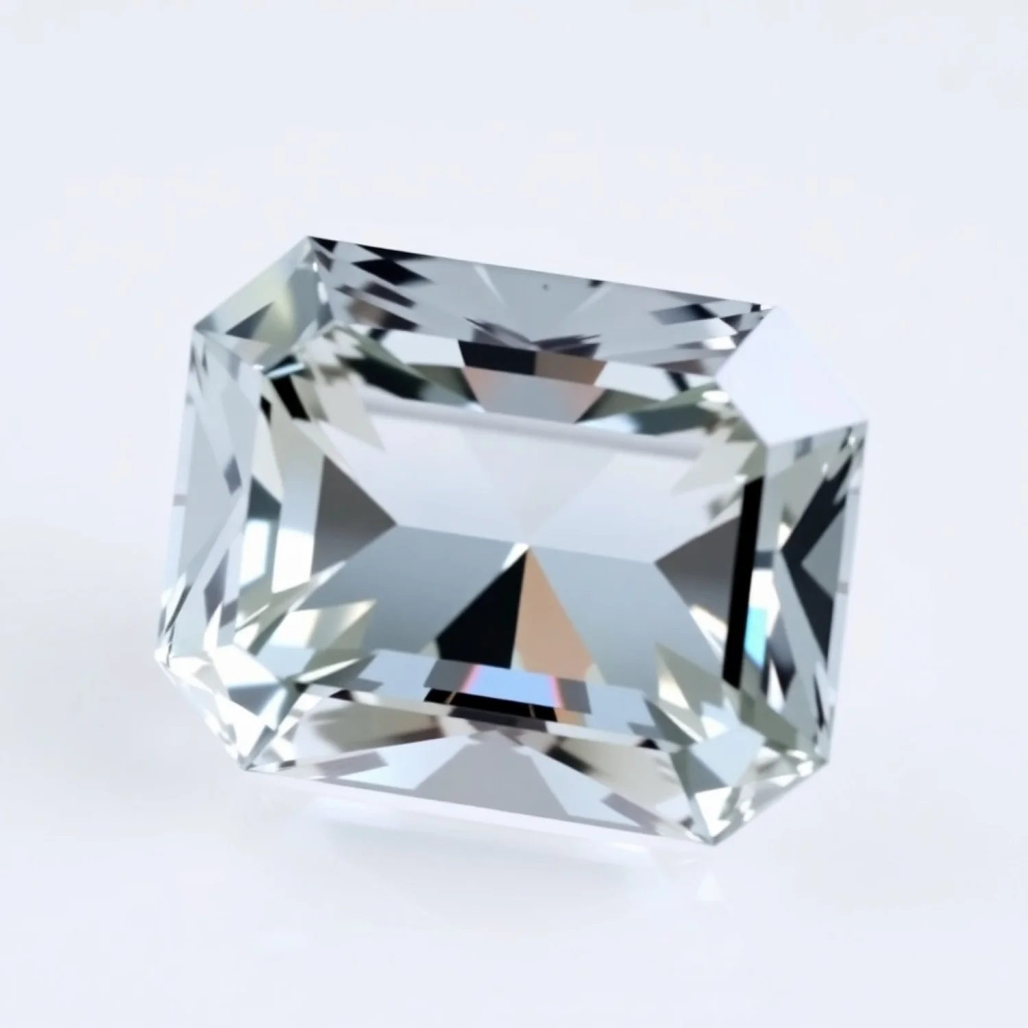 Moissanite 1PC Chunky 13x18 MM Emerald Faceted White Lustrous Man Made Gems - Image 2