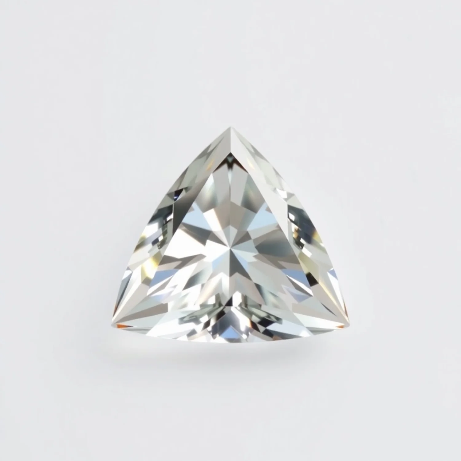 Moissanite 1PC Large 10x10 MM Triangle Faceted White Shine Man Made Loose Gems - Image 2