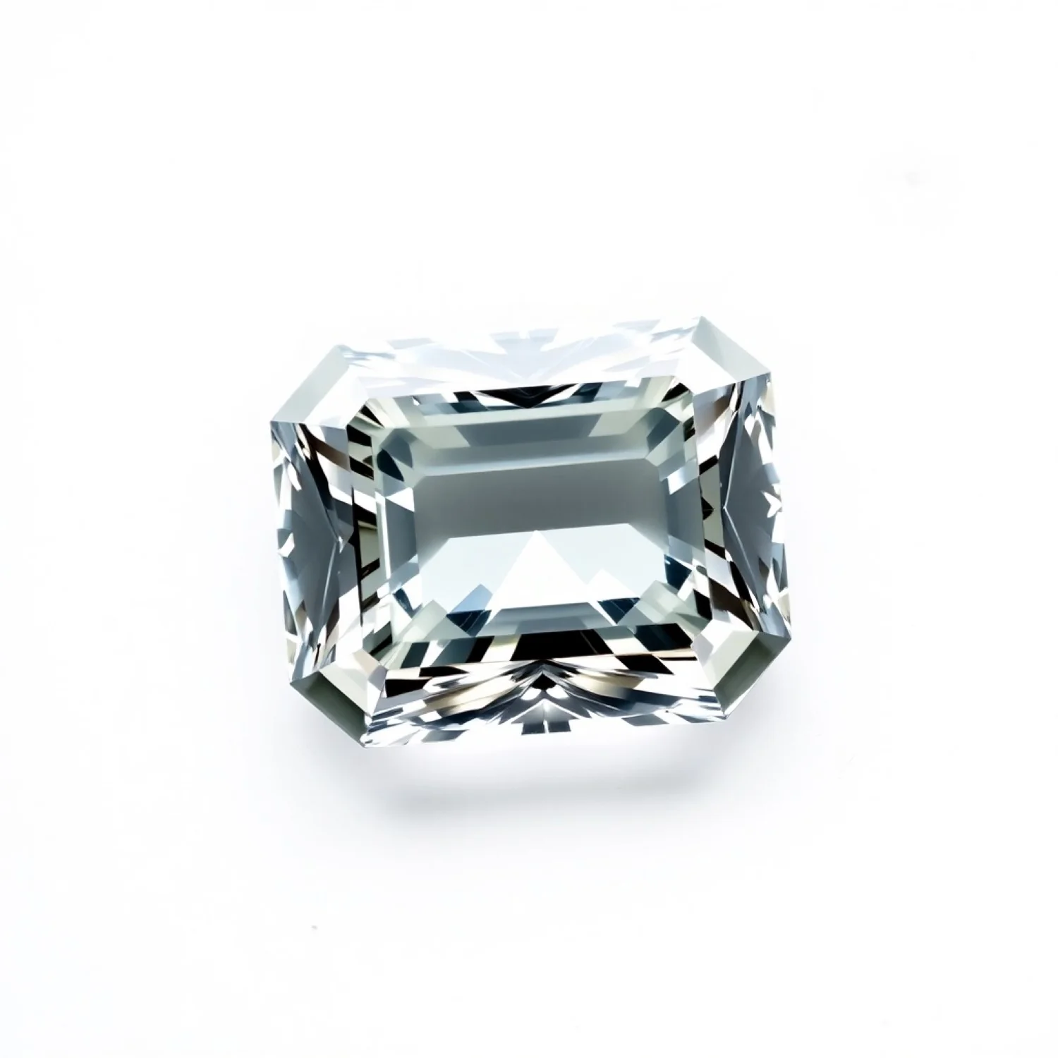Moissanite 1PC Large 10x14 MM Emerald Faceted White Splendid Man Made Loose Gemstone - Image 2
