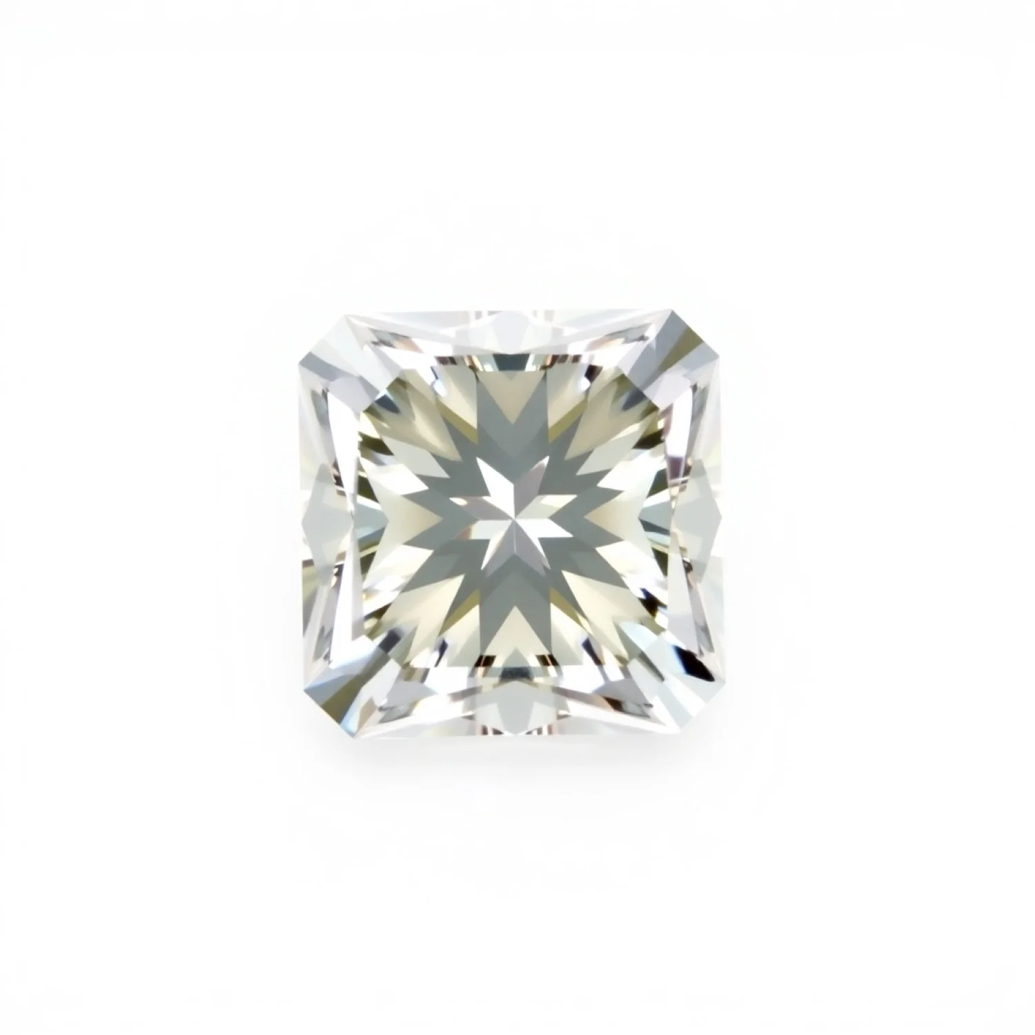 Moissanite 1PC Large 11x11 MM Square Faceted White Fine Man Made Loose Gemstone