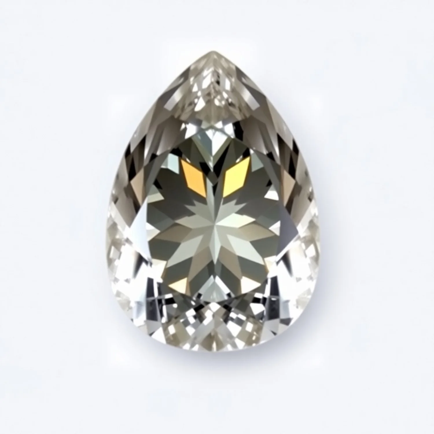 Moissanite 1PC Large 9x11 MM Pear Faceted White Pure Man Made Loose Gems - Image 2