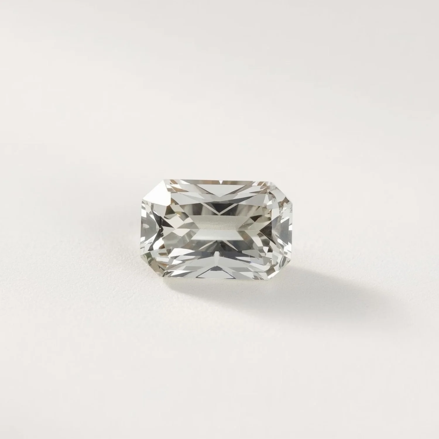 Moissanite 1PC Medium 7x14 MM Baguette Faceted White Polished Man Made Loose Gemstones
