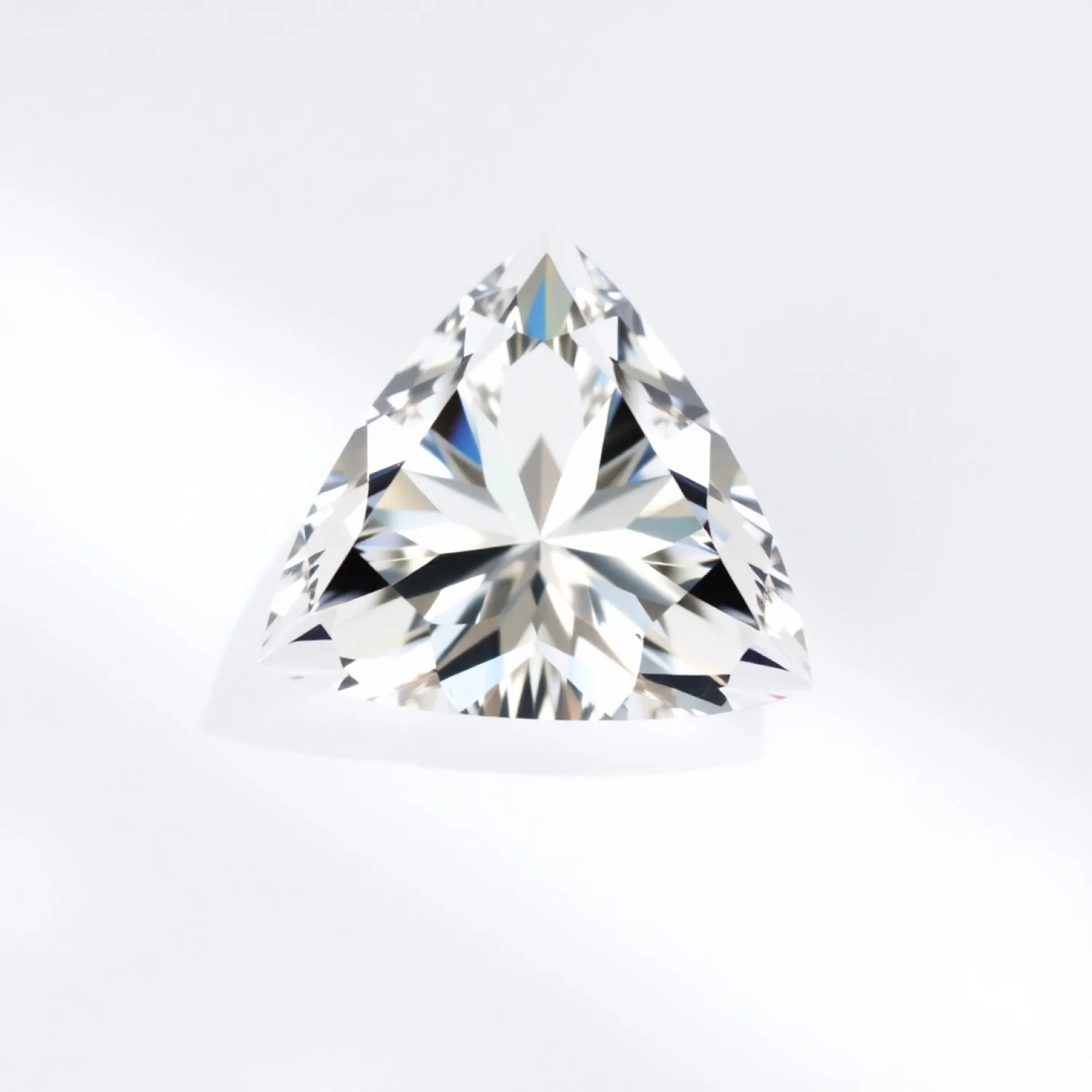 Moissanite 1PC Small 7x7 MM Triangle Faceted White Splendid Man Made Loose Gemstone