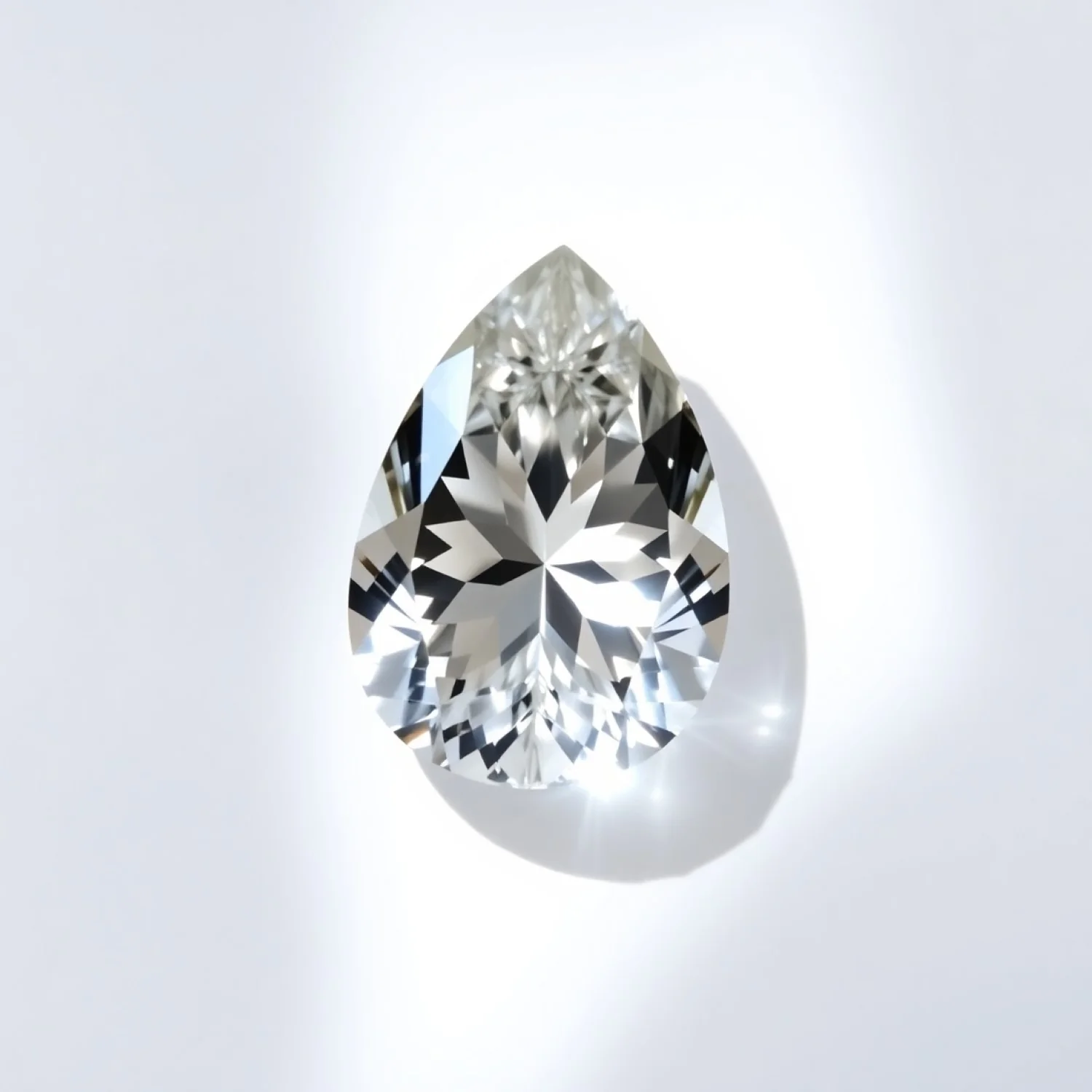 Moissanite 1PC Small 7x9 MM Pear Faceted White Natural Man Made Loose Gemstone - Image 2