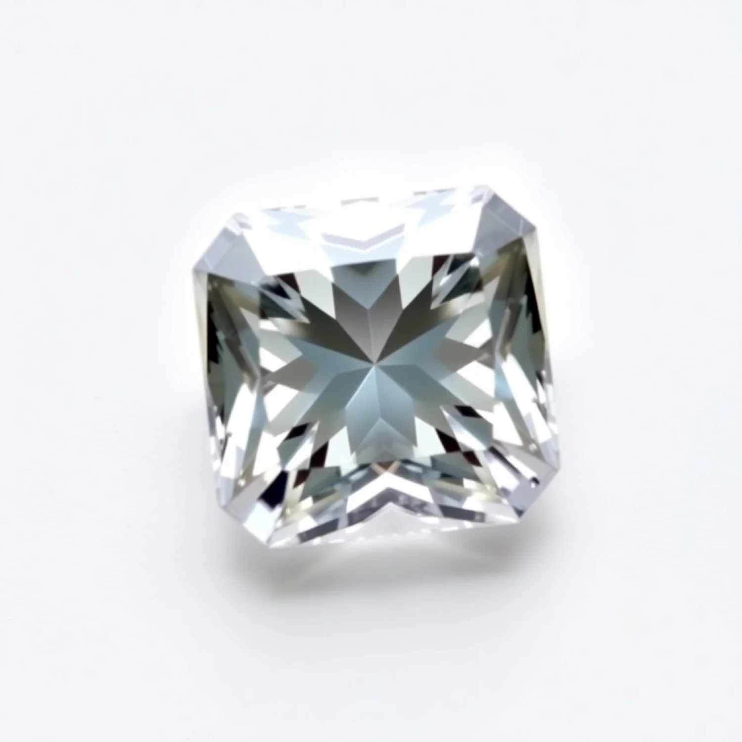 Moissanite 1PC Small 8x8 MM Square Faceted White Luster Man Made Loose Gemstones