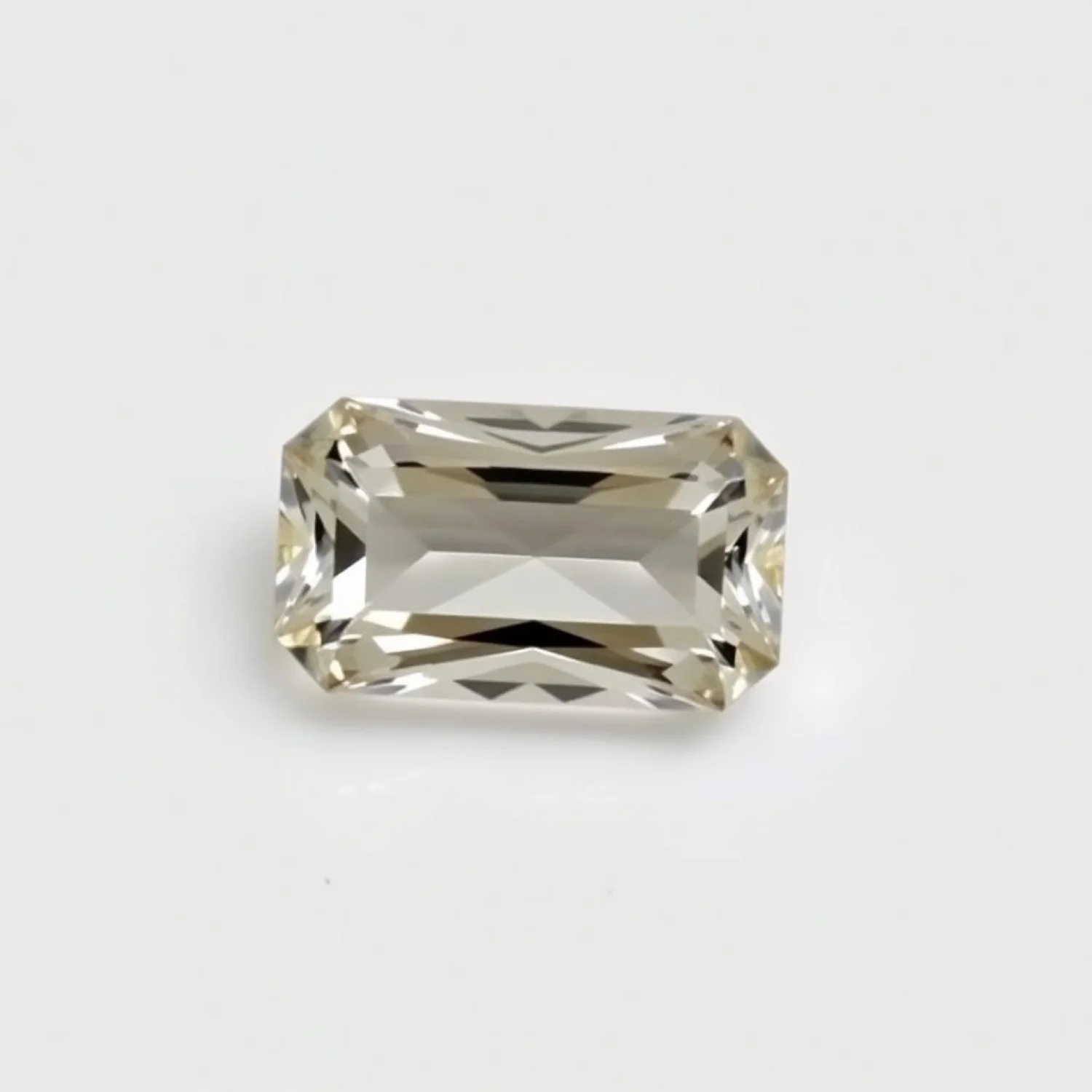 Moissanite 1PC Tiny 4x8 MM Baguette Faceted White Fiery Man Made Gems - Image 2
