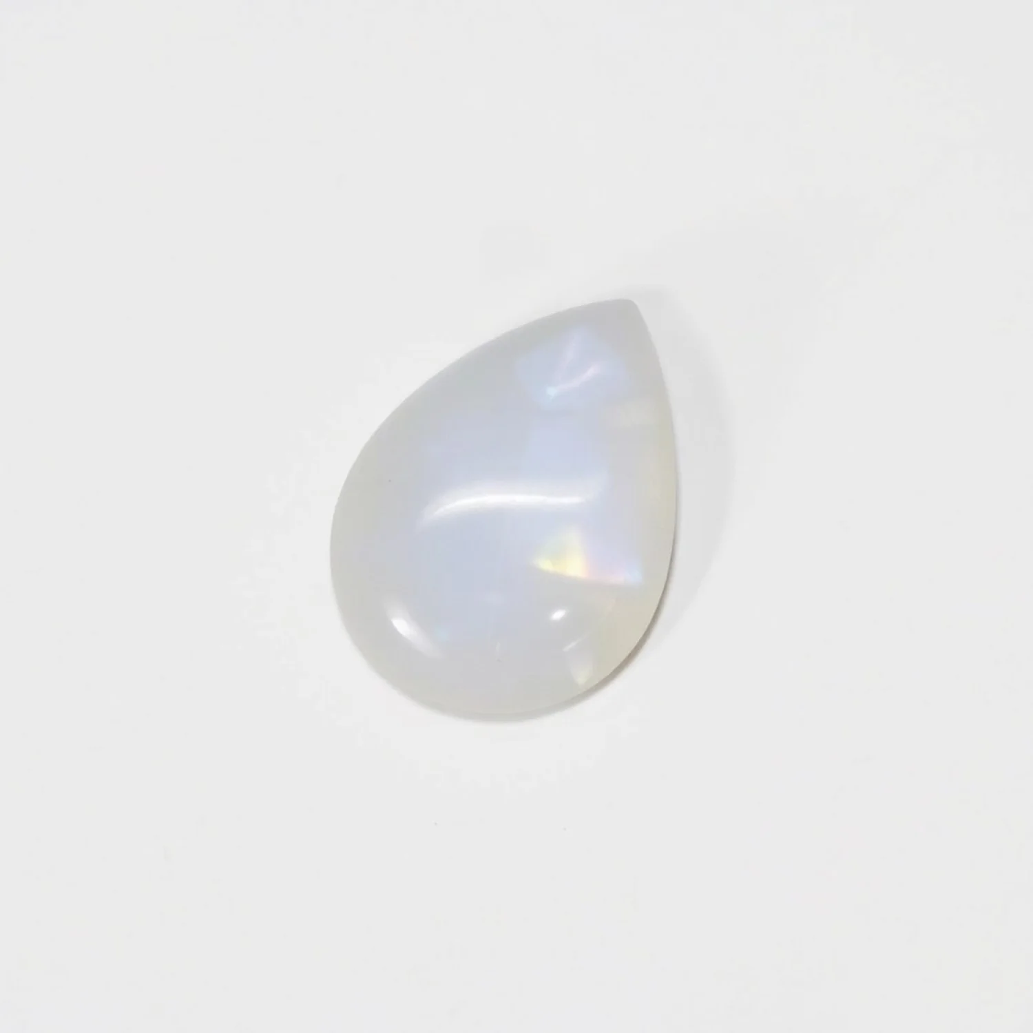 Moonstone 10PC Tiny 3x5 MM Pear Cabochon White Luster semi Precious Precious Gemstone - Image 2