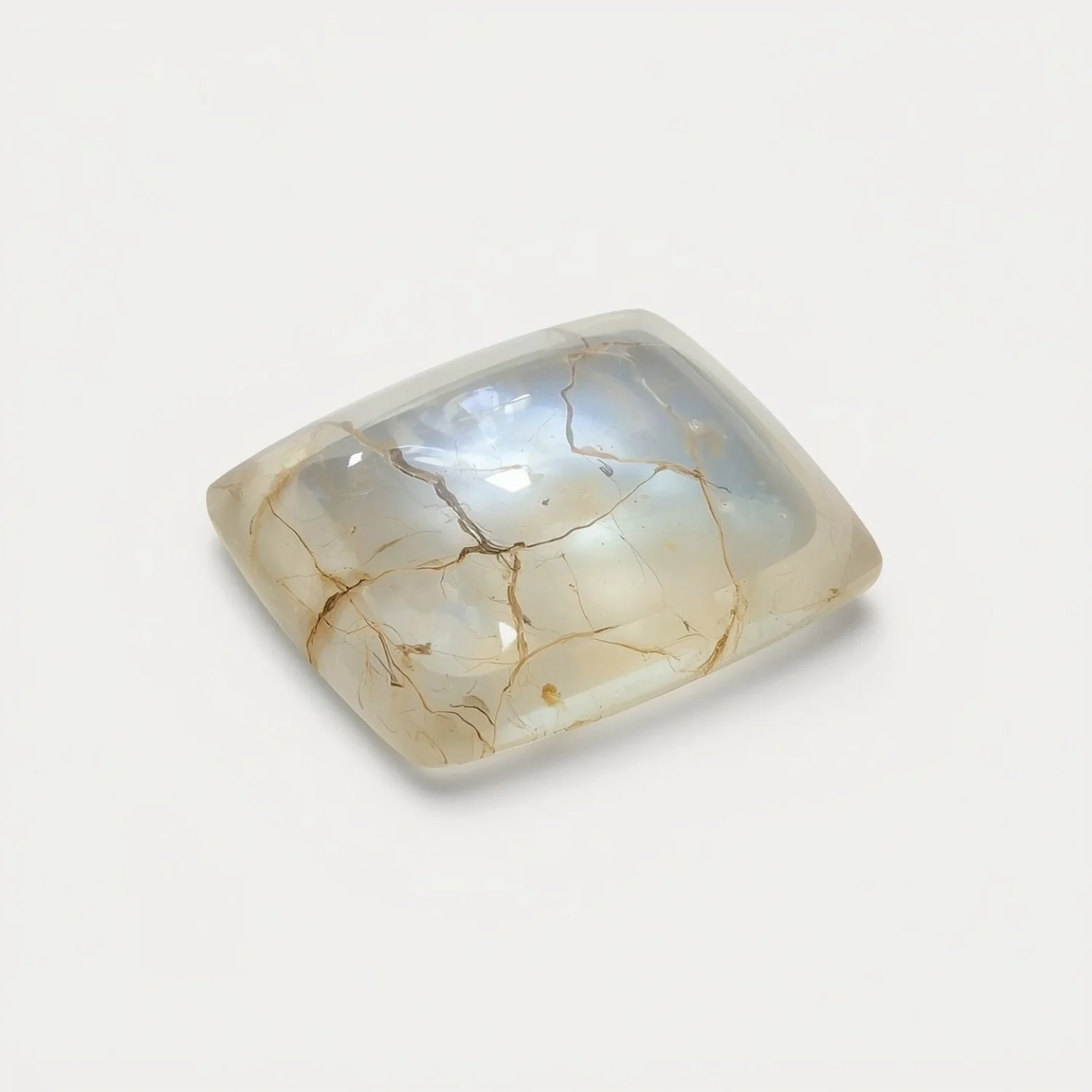 Moonstone 1PC Large 9x11 MM Emerald Cabochon White Polished semi Precious Precious Gemstone - Image 2