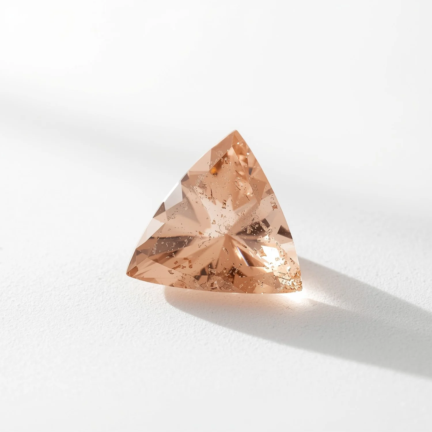 Morganite 10PC Tiny 3x3 MM Triangle Faceted Pink Fiery Semi Precious Gems - Image 2