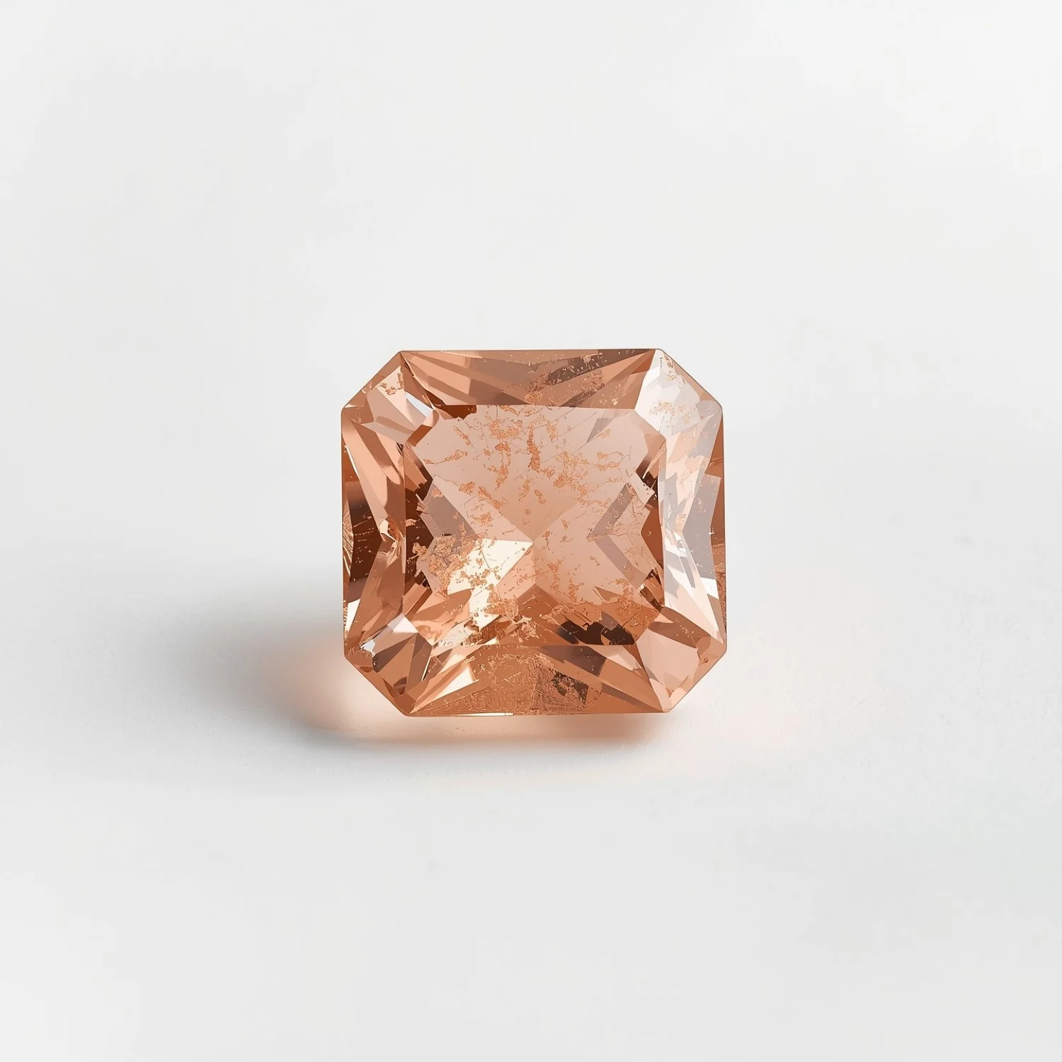Morganite 10PC Tiny 4x4 MM Square Faceted Pink Brilliant Semi Precious Loose Gems - Image 2