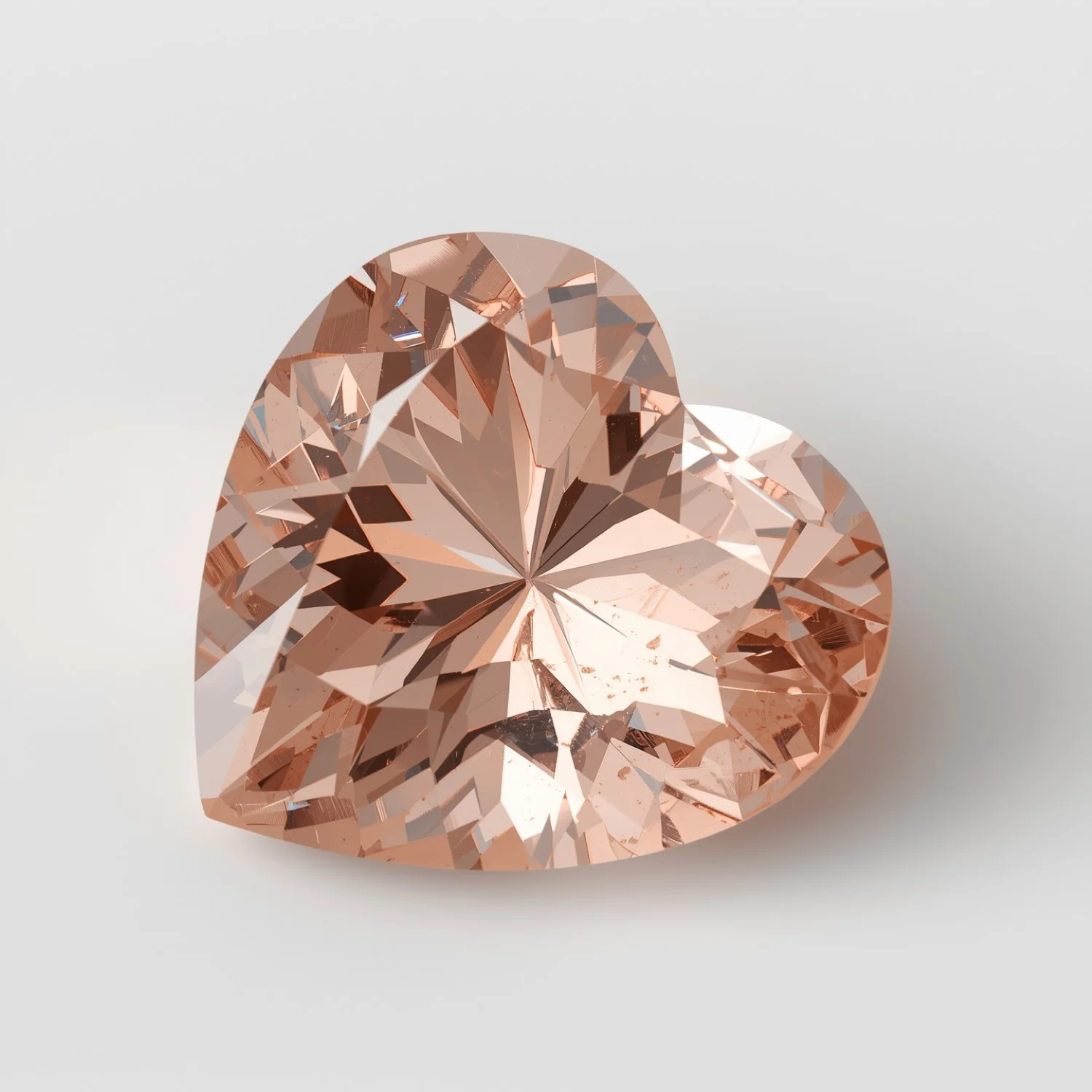 Morganite 1PC Chunky 13x13 MM Heart Faceted Pink Natural Semi Precious Loose Gemstone