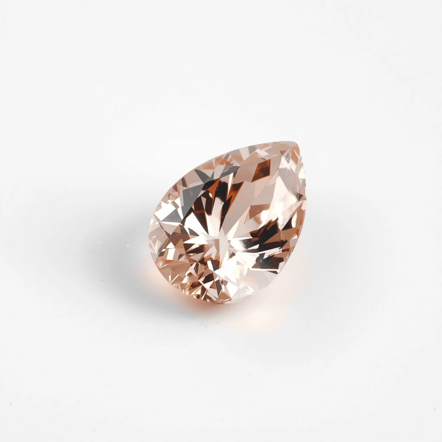 Morganite 1PC Large 10x12 MM Pear Faceted Pink Fiery Semi Precious Loose Gemstone - Image 2