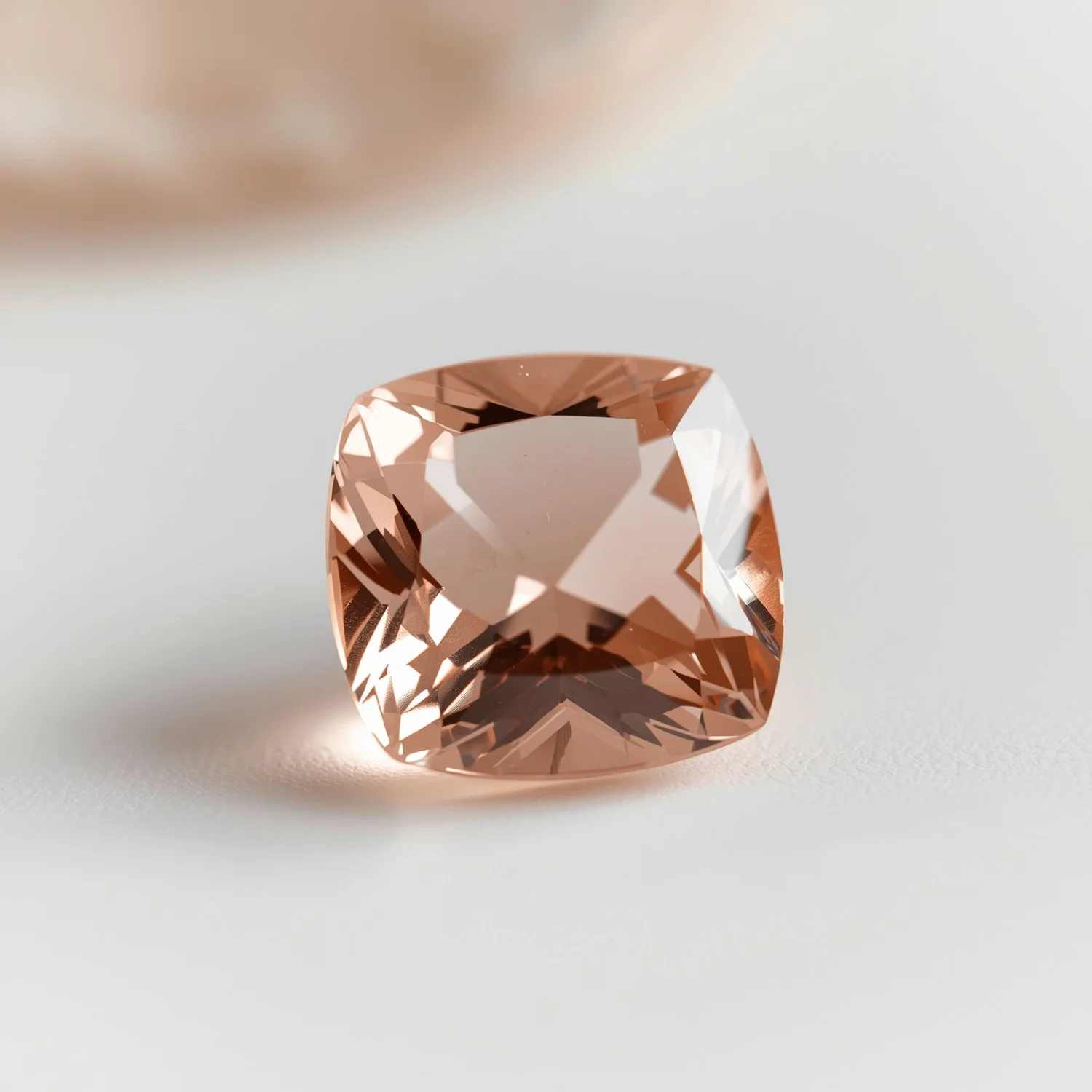 Morganite 1PC Large 11x11 MM Cushion Faceted Pink Fine Semi Precious Gems - Image 2