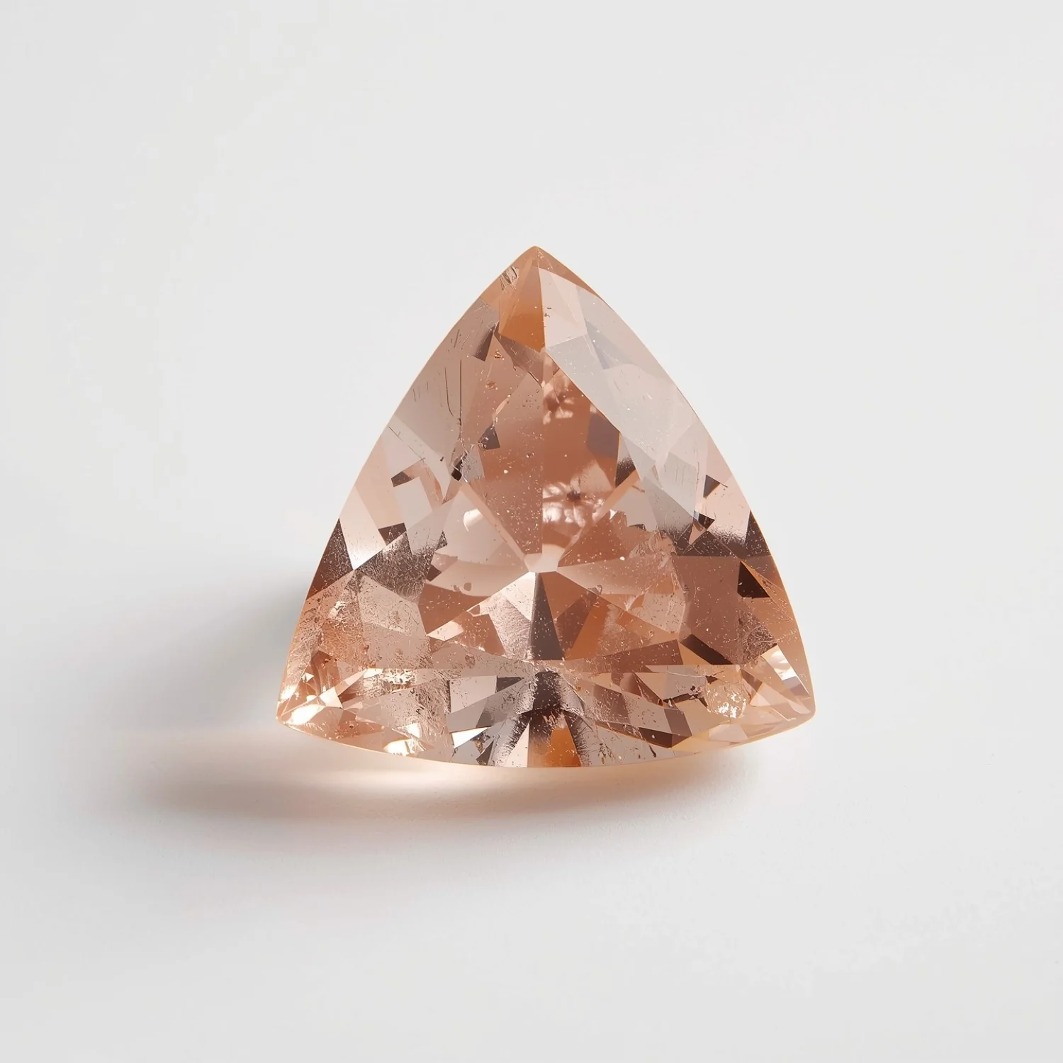 Morganite 1PC Large 12x12 MM Triangle Faceted Pink High-Quality Semi Precious Loose Gems