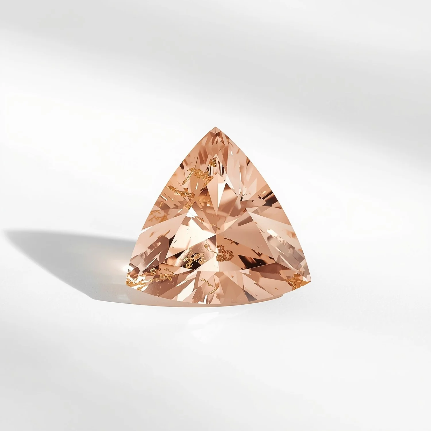 Morganite 1PC Medium 9x9 MM Triangle Faceted Pink Lustrous Semi Precious Loose Gemstone - Image 2