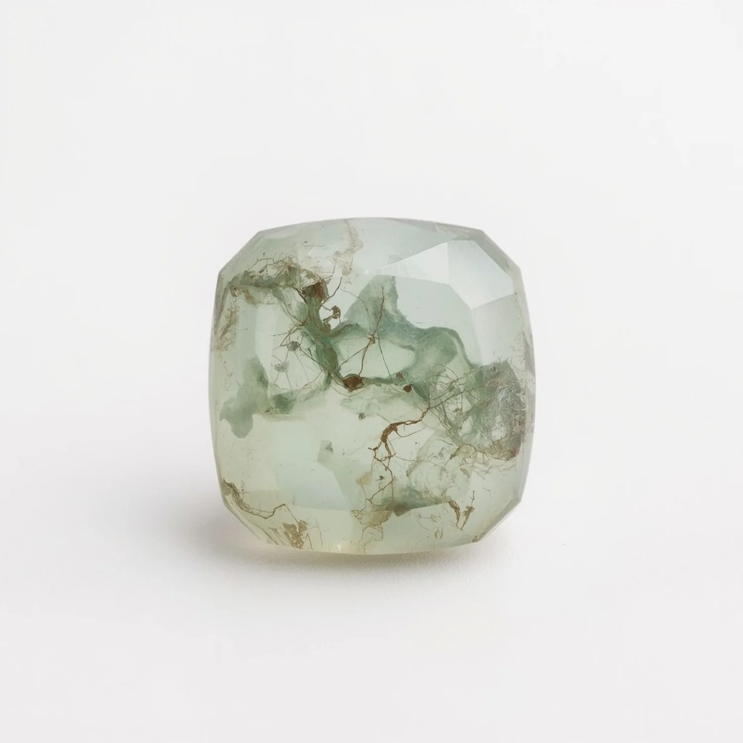 Moss Agate 10PC Tiny 4x4 MM Square Faceted Green Brilliant Semi Precious Loose Gemstones - Image 2