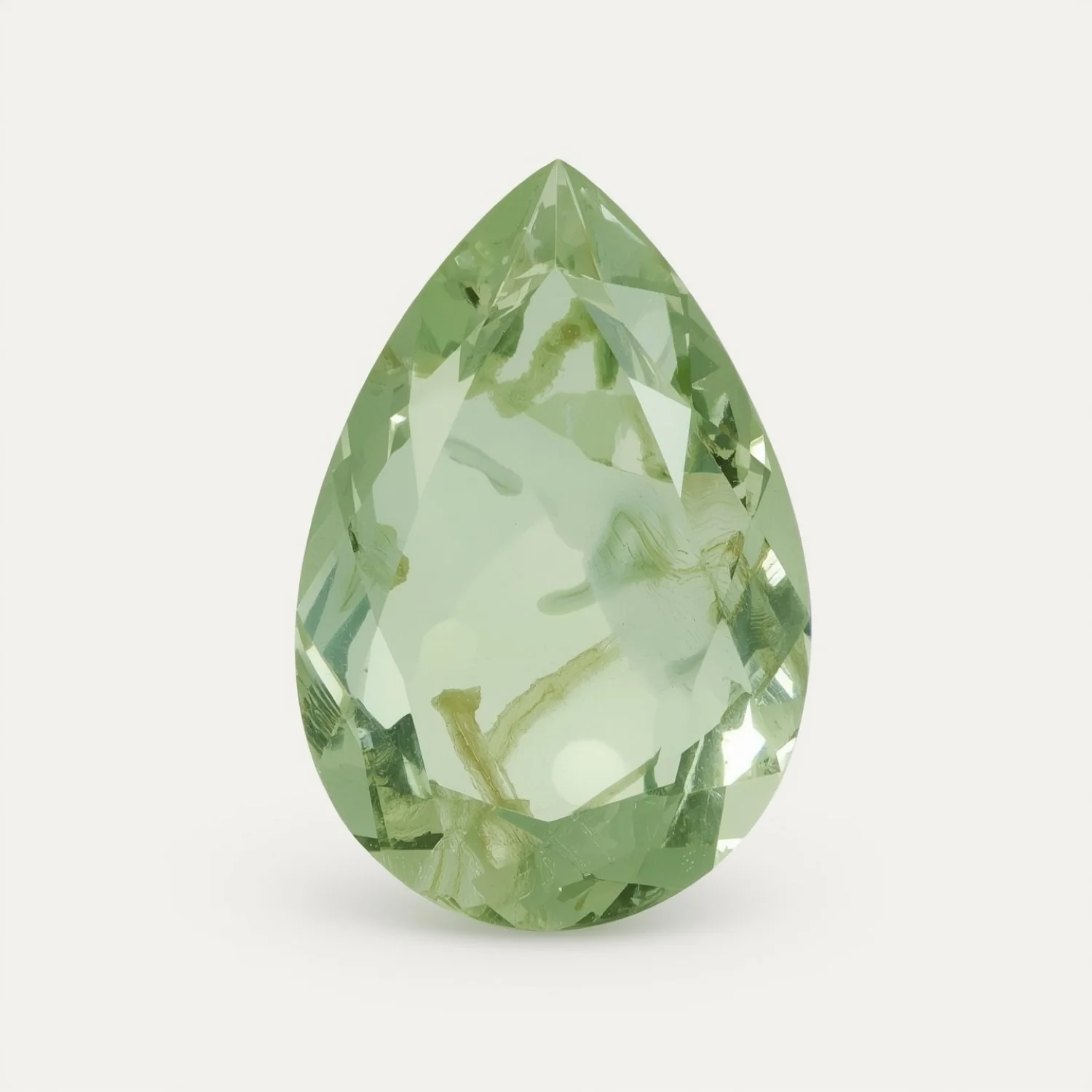 Moss Agate 1PC Chunky 12x16 MM Pear Faceted Green Polished Semi Precious Loose Gemstones