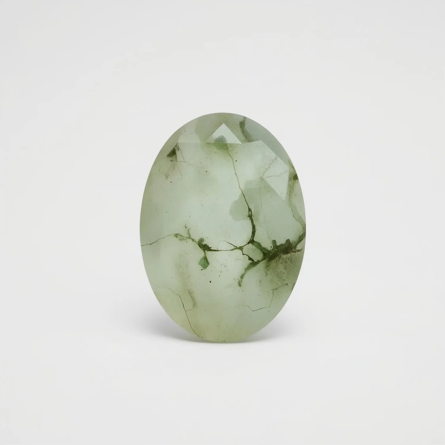 Moss Agate 1PC Chunky 13x18 MM Oval Faceted Green Fine Semi Precious Loose Gemstone - Image 2