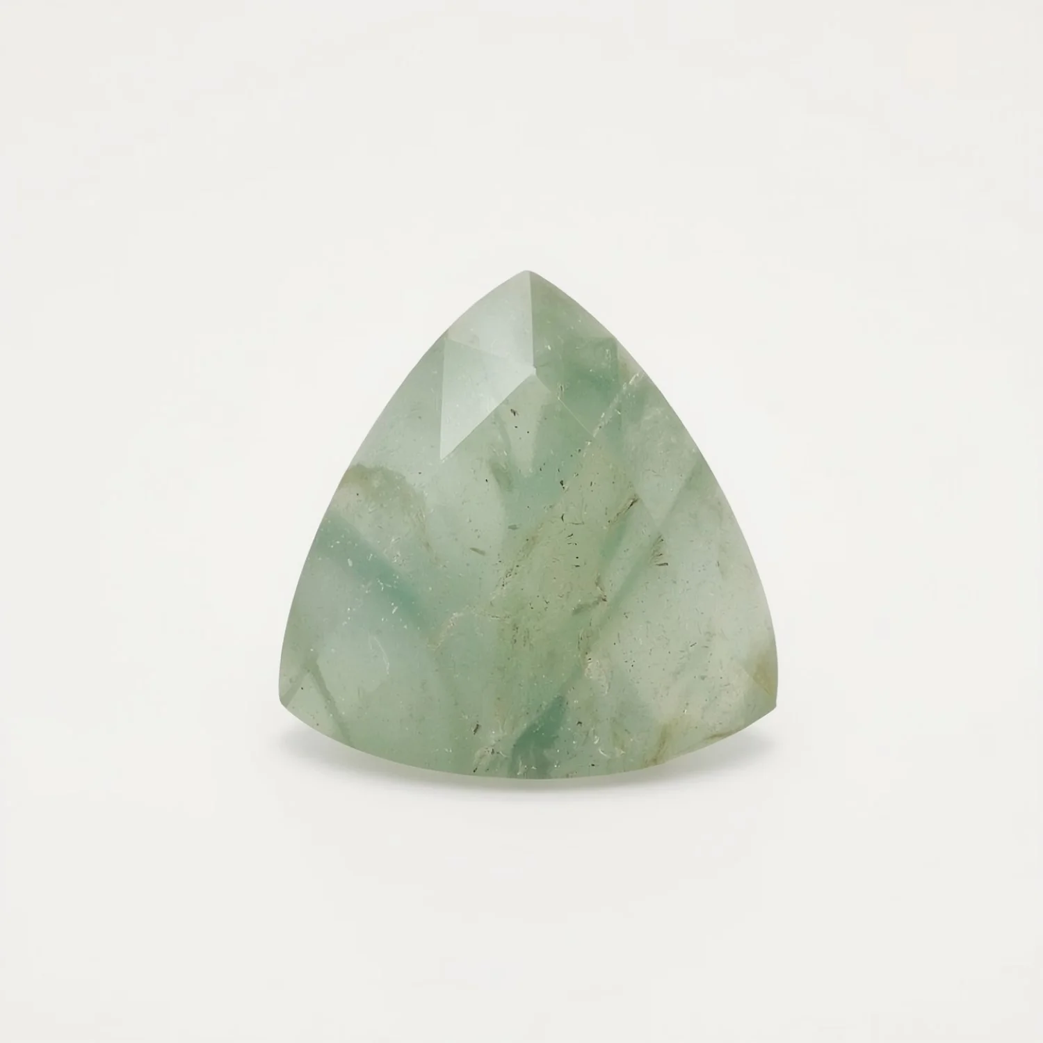Moss Agate 1PC Chunky 15x15 MM Triangle Faceted Green Superior Semi Precious Loose Gemstone - Image 2