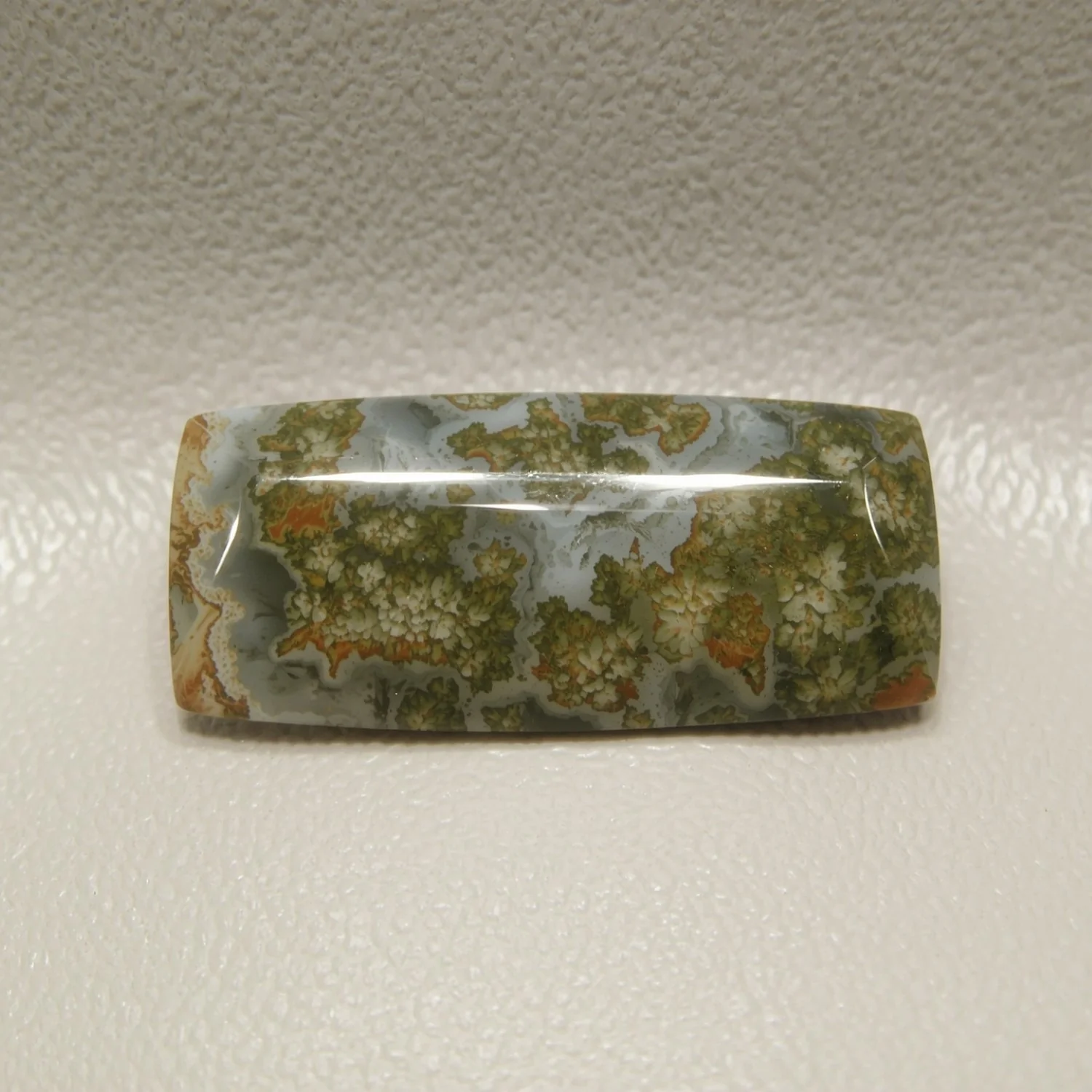 Moss Agate 1PC Small 5x10 MM Baguette Cabochon Green Shine semi Precious Loose Gemstones - Image 2