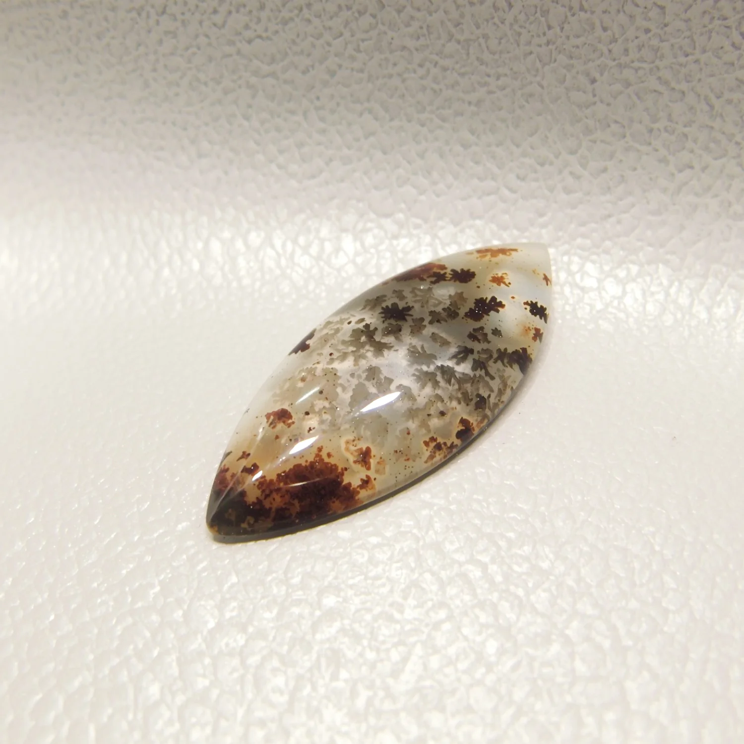 Moss Agate 1PC Small 6x12 MM Marquise Cabochon Green Superior semi Precious Semi Precious Gemstone - Image 2